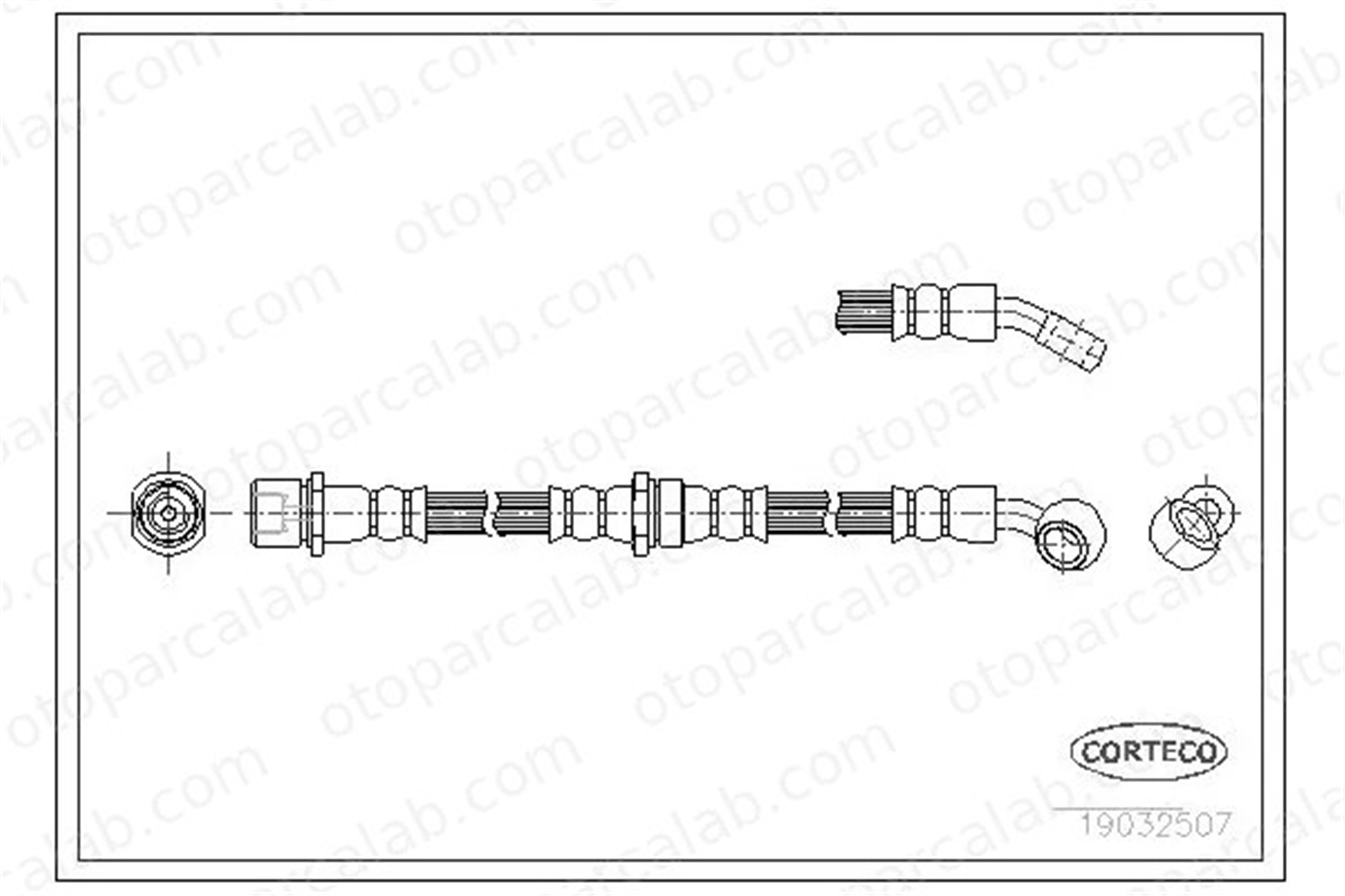 CORTECO 19032507 Fren Hortumu Arka Sağ veya Sol SUBARU FORESTER 26550FC030