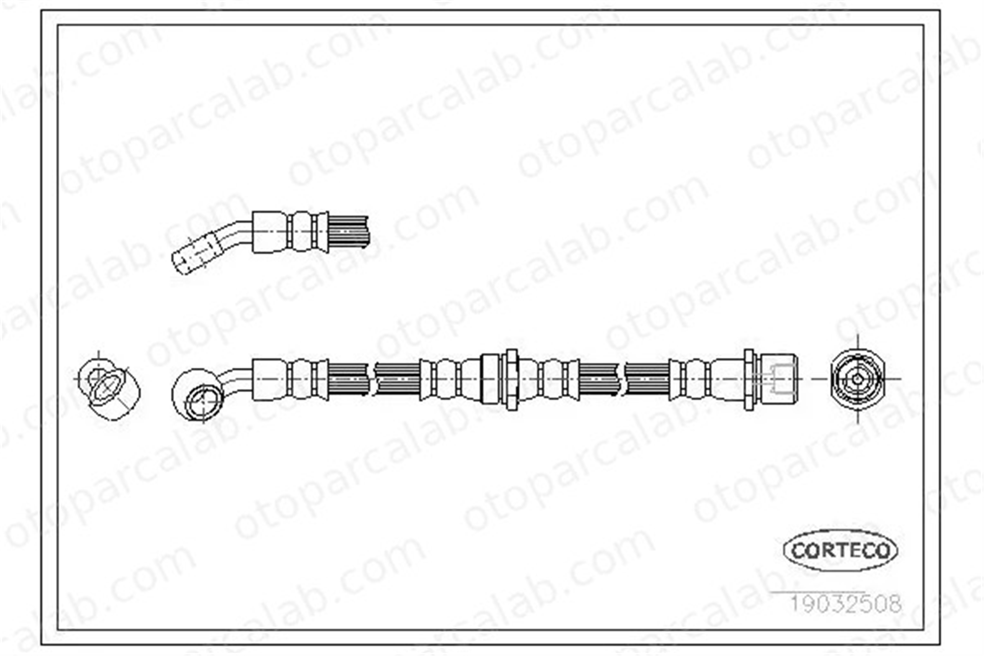 CORTECO 19032508 Fren Hortumu Arka Sağ veya Sol SUBARU FORESTER 26550FC040