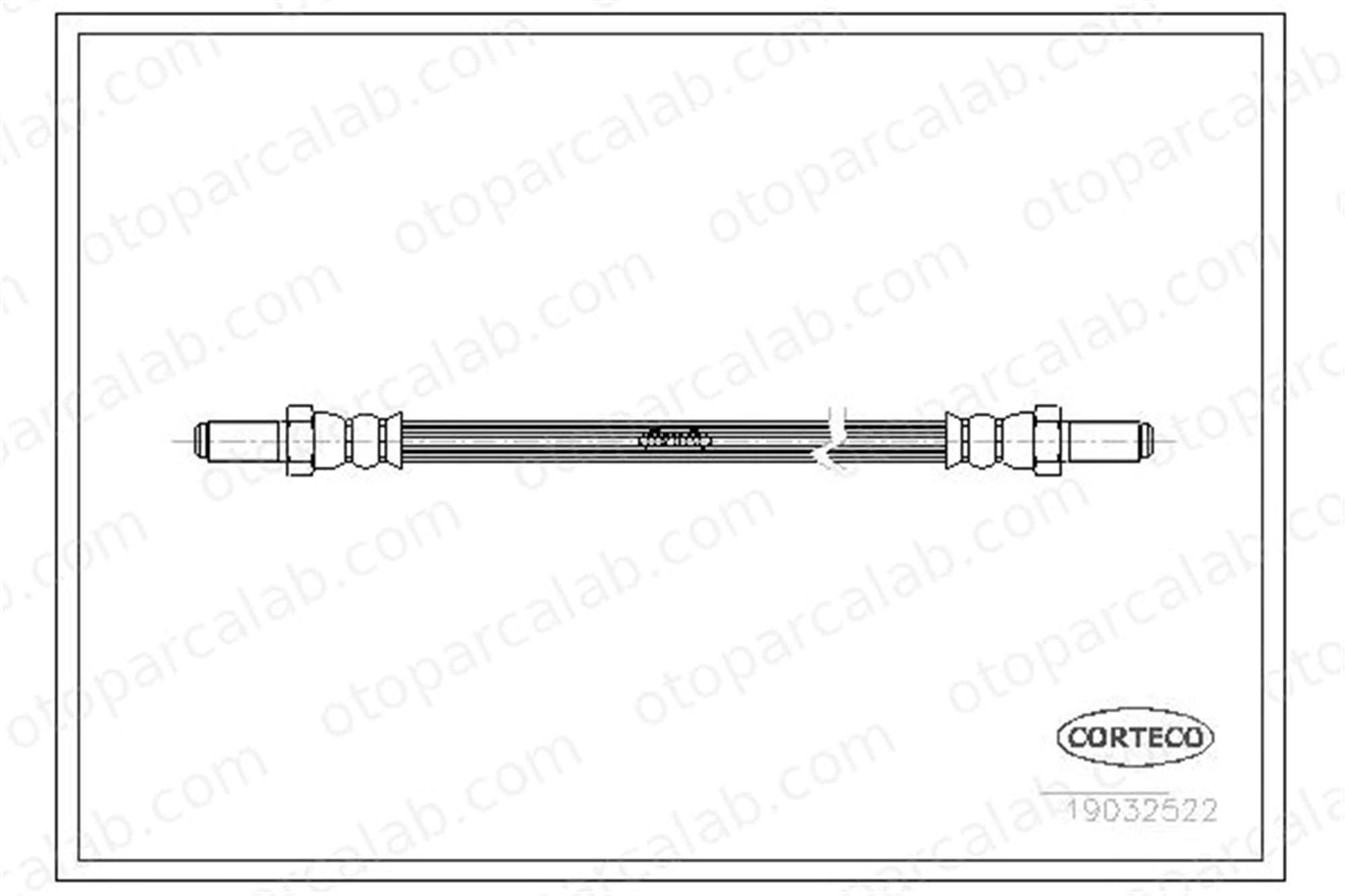 CORTECO 19032522 Fren Hortumu Ön Sağ veya Sol ALFA ROMEO 155 FIAT REGATA 19032522 DAR2523