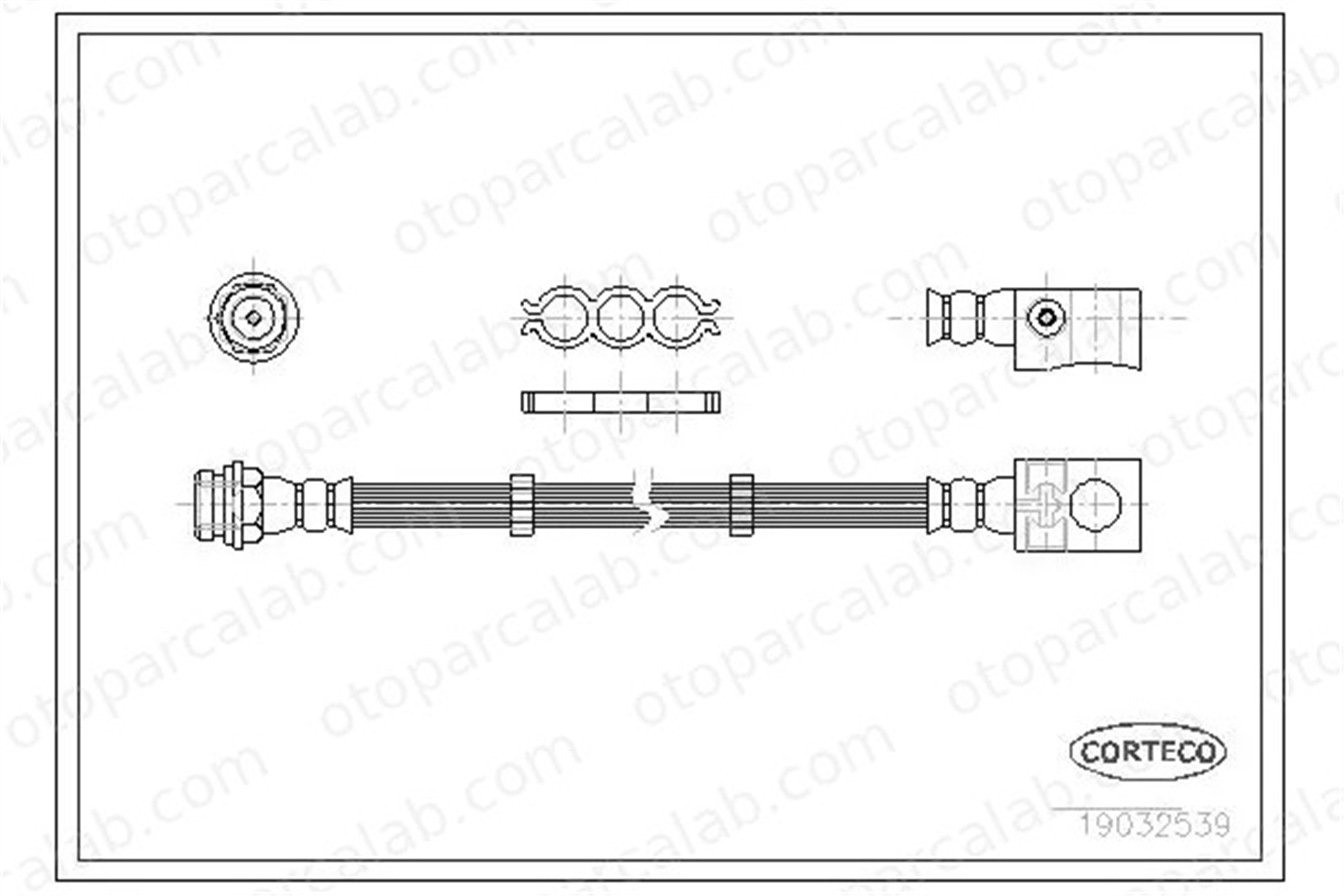 CORTECO 19032539 Fren Hortumu Arka Sağ veya Sol JEEP CHEROKEE 52007562