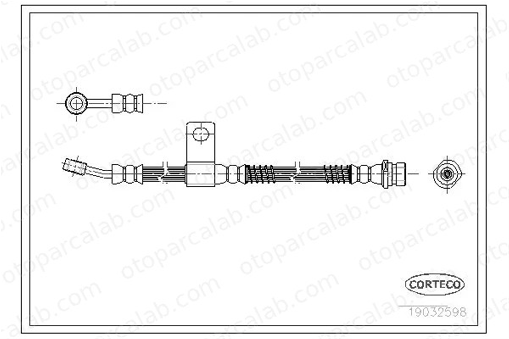 CORTECO 19032598 Fren Hortumu Ön Sol HYUNDAI ATOS 5873102010 5873102011