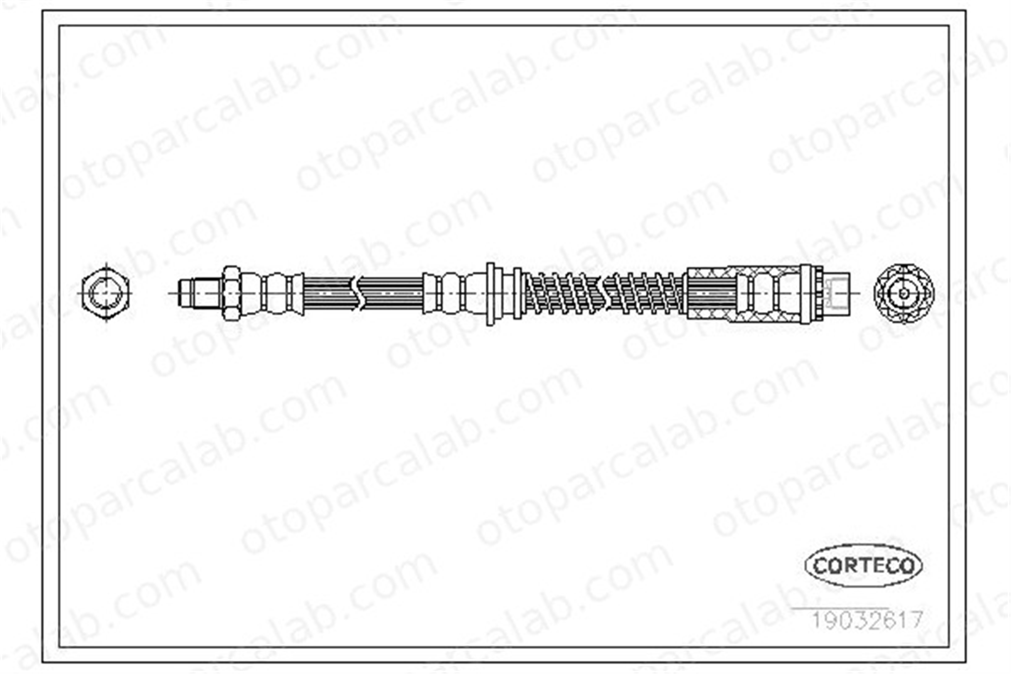 CORTECO 19032617 Fren Hortumu Ön Sağ veya Sol MG MG ZT MG ZT- T 19032617 GBH90336