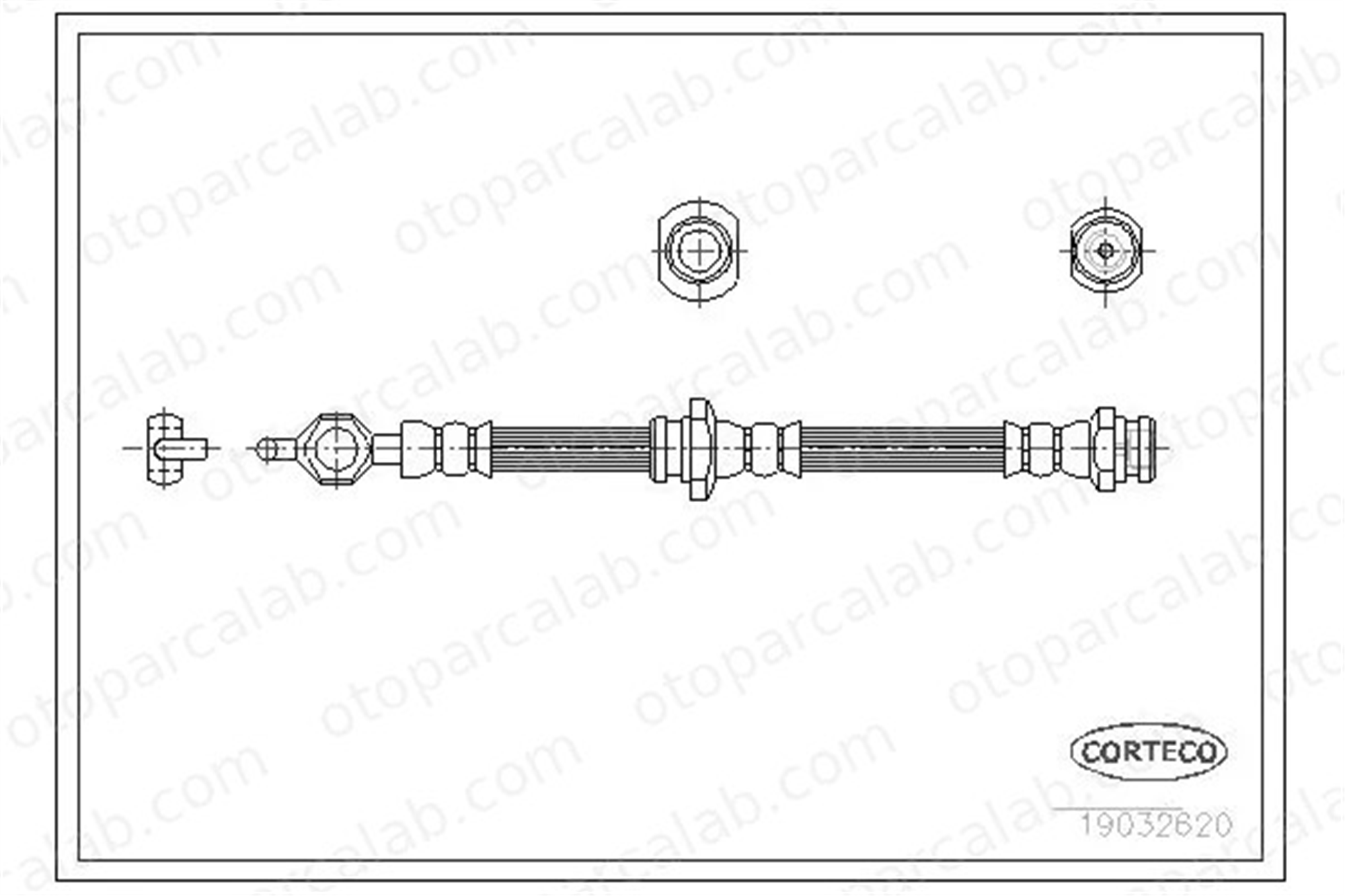 CORTECO 19032620 Fren Hortumu Ön Sağ veya Sol ISUZU TROOPER I Açık arazi aracı TROOPER I 19032620 8941135830