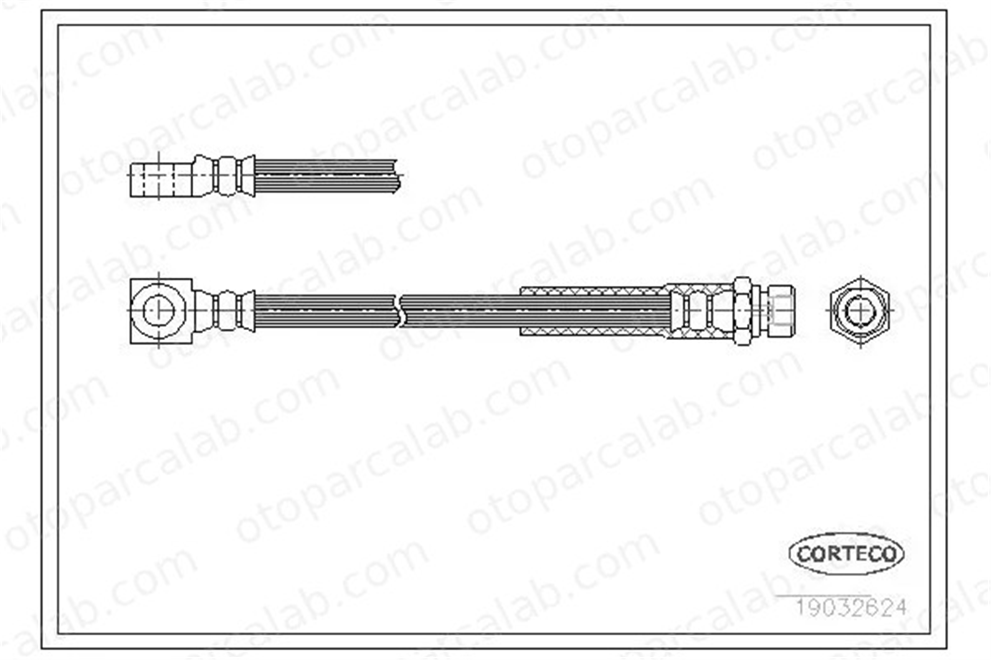 CORTECO 19032624 Fren Hortumu Ön Sağ veya Sol OPEL ASCONA B MANTA B CC 19032624 562318