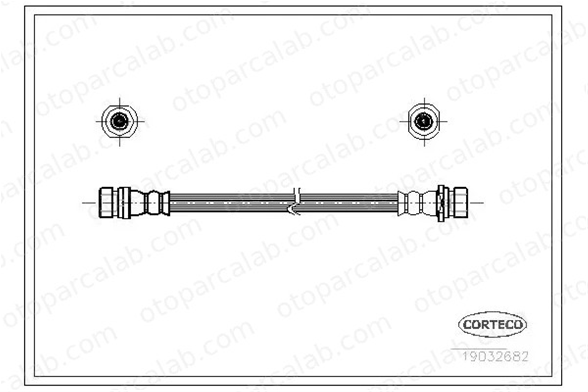 CORTECO 19032682 Fren Hortumu Arka Sağ veya Sol HYUNDAI ACCENT I ACCENT Sedan 19032682 5873722000