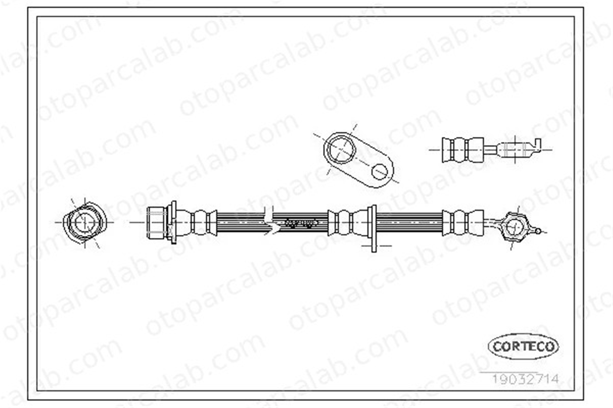 CORTECO 19032714 Fren Hortumu Arka Sol TOYOTA CAMRY 19032714 9094702669
