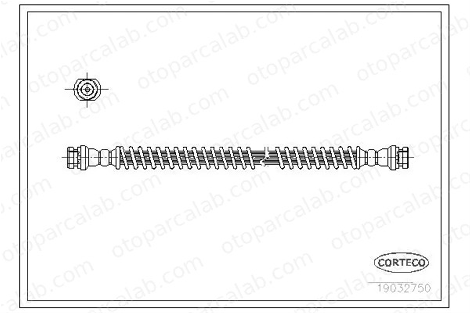 CORTECO 19032750 Fren Hortumu Ön Sağ veya Sol HYUNDAI PONY / EXCEL Sedan S COUPE 19032750 5873124000