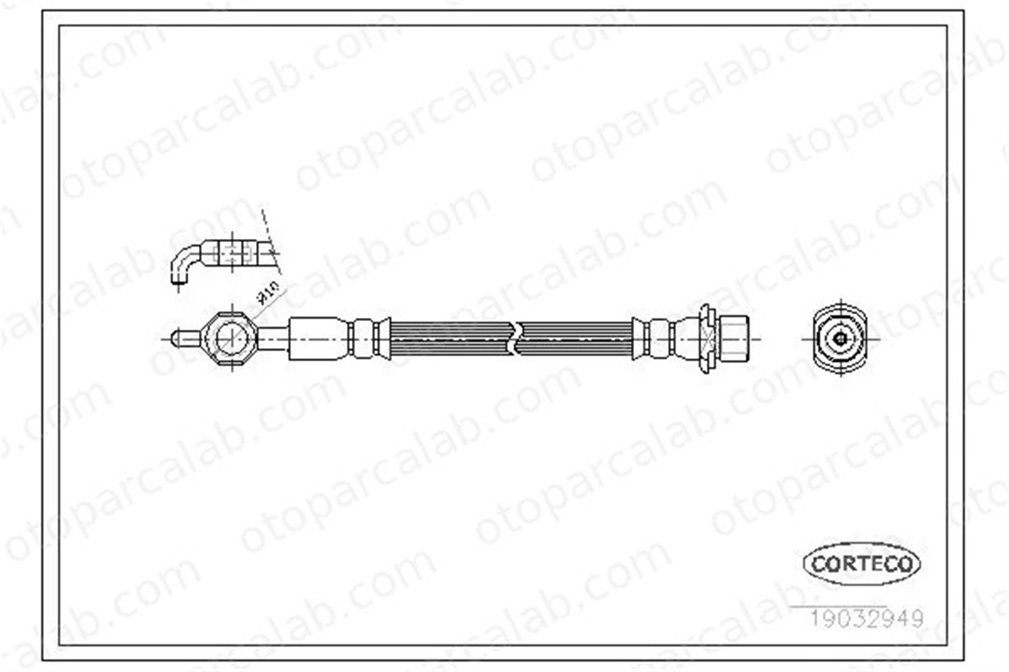 CORTECO 19032949 Fren Hortumu Arka Sağ veya Sol TOYOTA COROLLA 9094702922