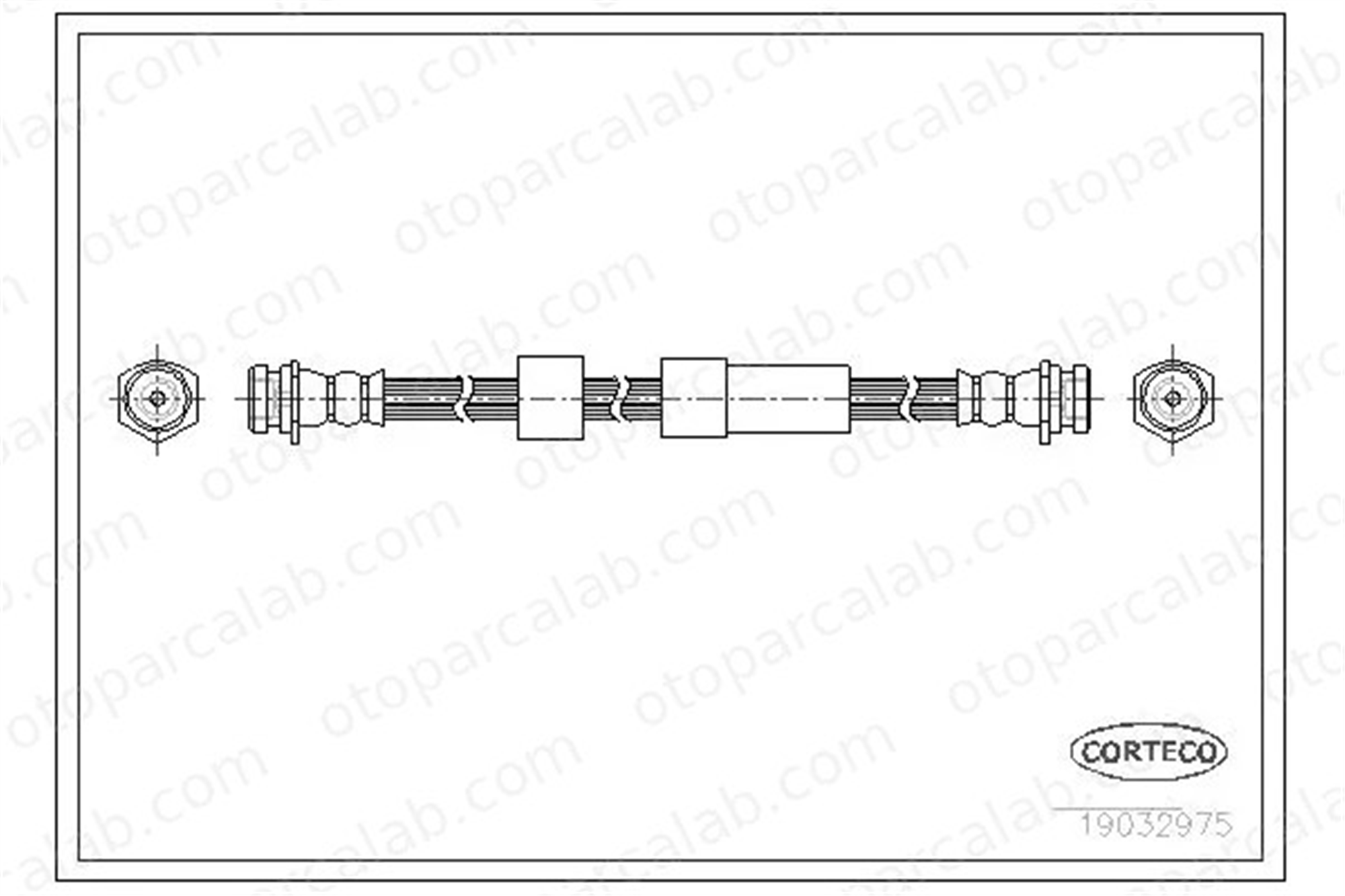 CORTECO 19032975 Fren Hortumu Arka Sağ veya Sol FORD RANGER 19032975 3672192