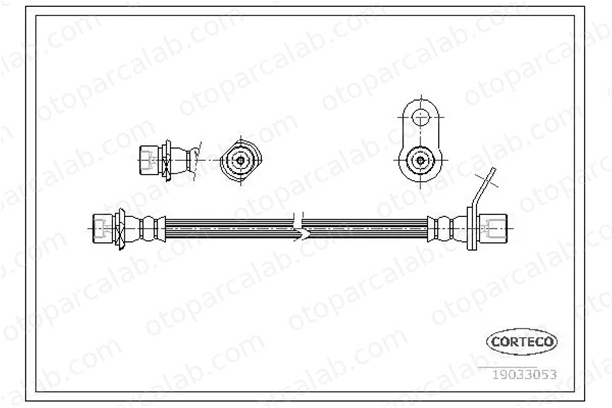 CORTECO 19033053 Fren Hortumu Arka Sol TOYOTA AVENSIS Liftback AVENSIS Station wagon 19033053 9008094065