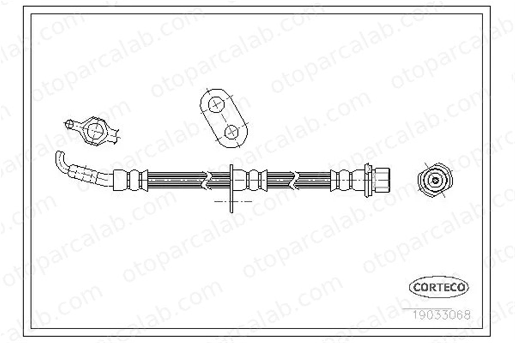 CORTECO 19033068 Fren Hortumu Ön Sol TOYOTA CELICA Coupe CELICA Cabrio 9094702847