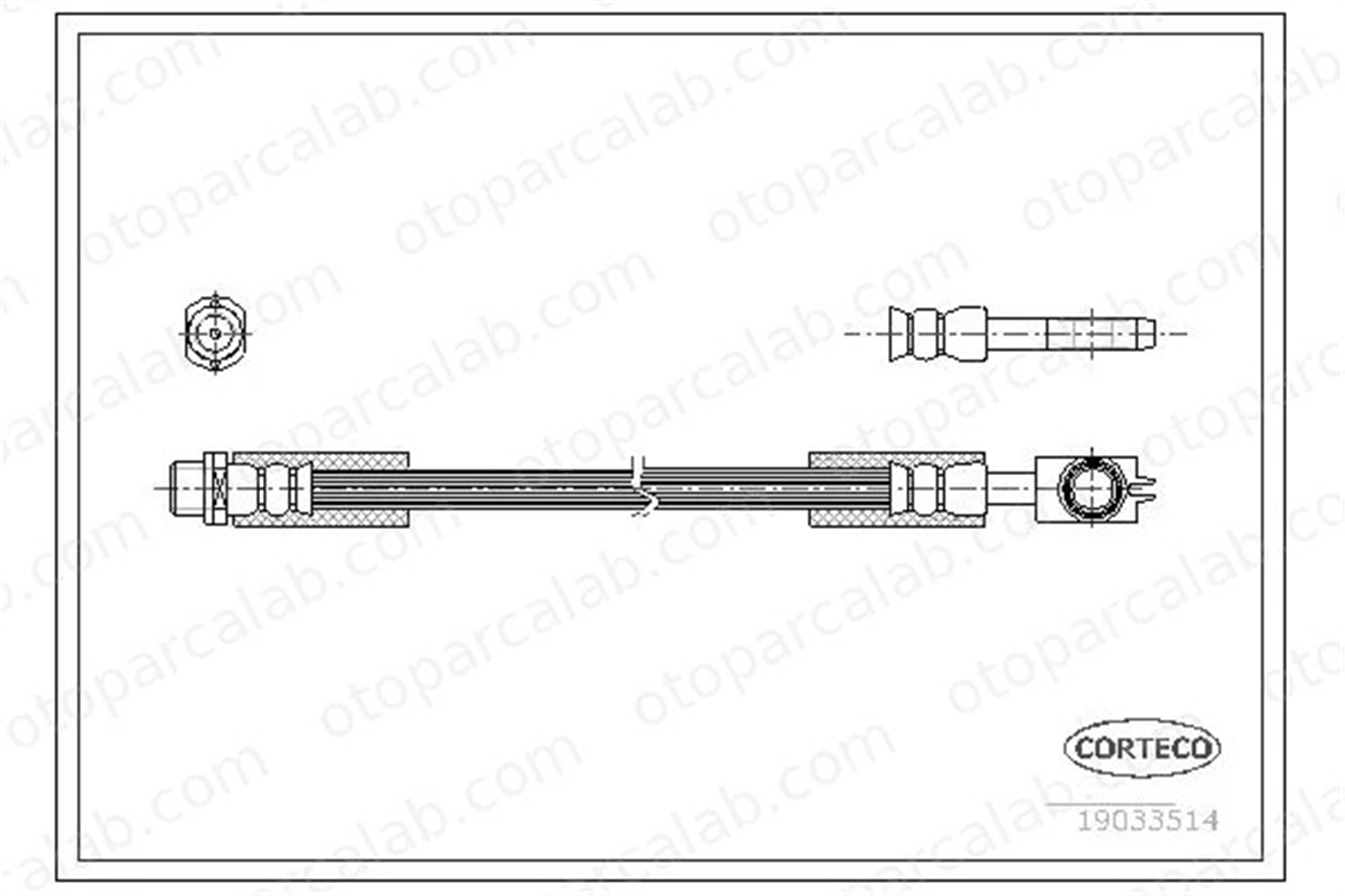 CORTECO 19033514 Fren Hortumu Arka Sağ veya Sol AUDI ALLROAD C5 4Z7611775A