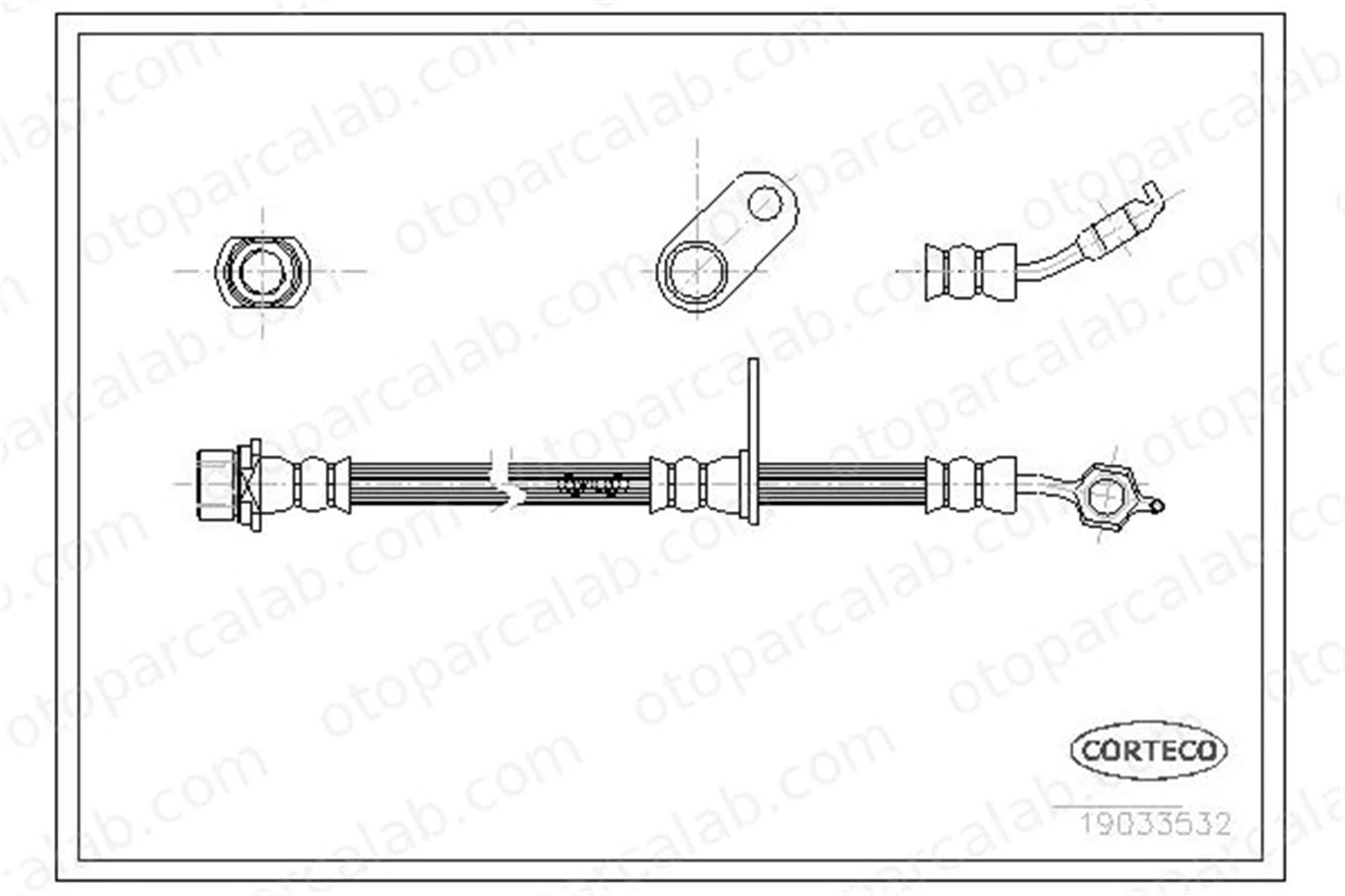 CORTECO 19033532 Fren Hortumu Ön Sağ veya Sol TOYOTA CAMRY 9094702875