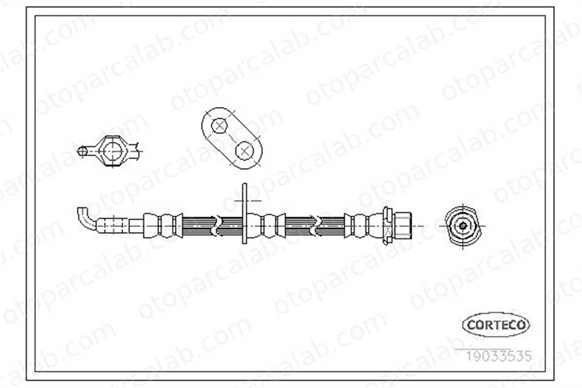 CORTECO 19033535 Fren Hortumu Ön Sol LEXUS RX 19033535 9094702D50