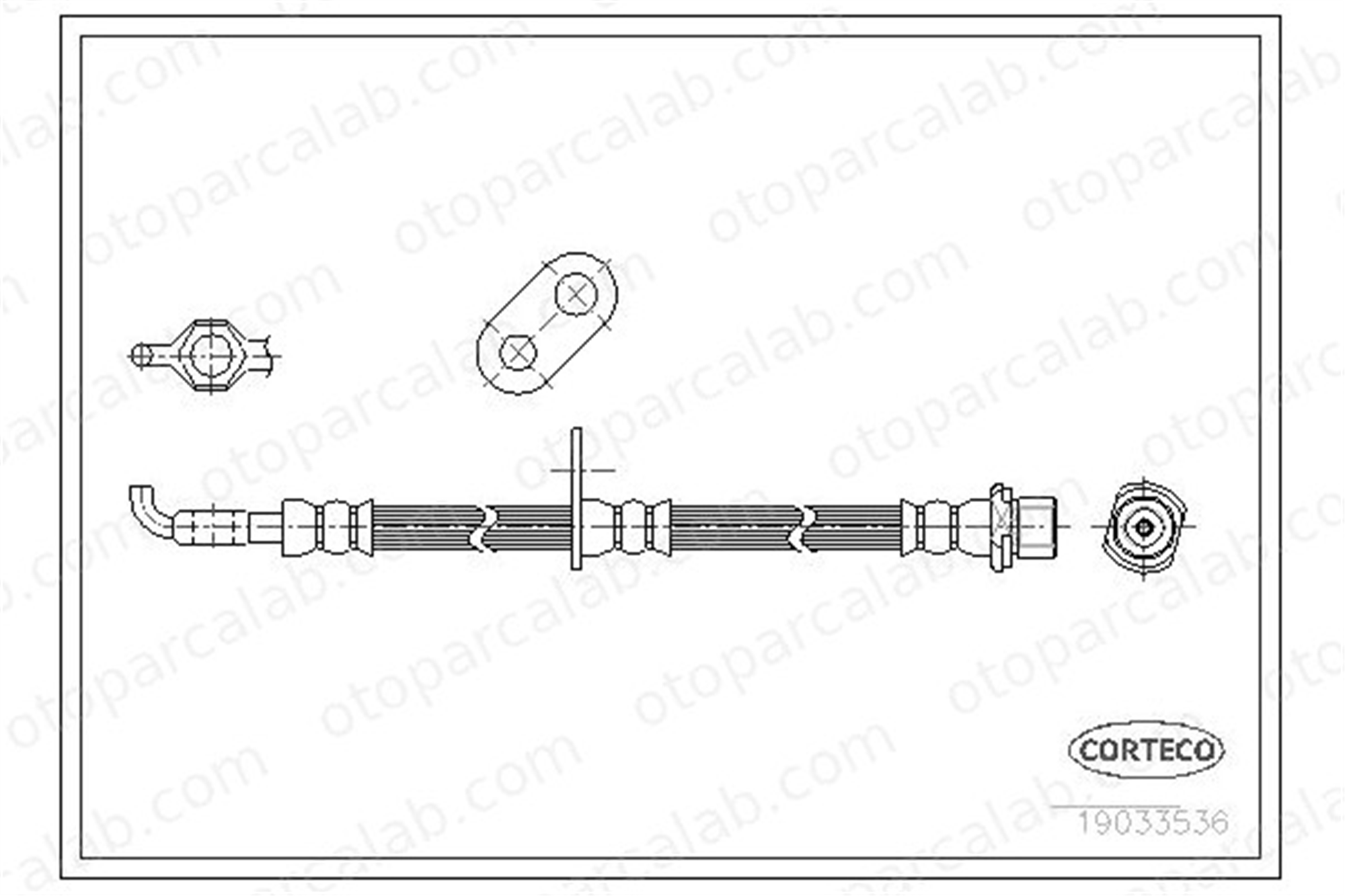 CORTECO 19033536 Fren Hortumu Ön Sol LEXUS RX 19033536 9094702D51
