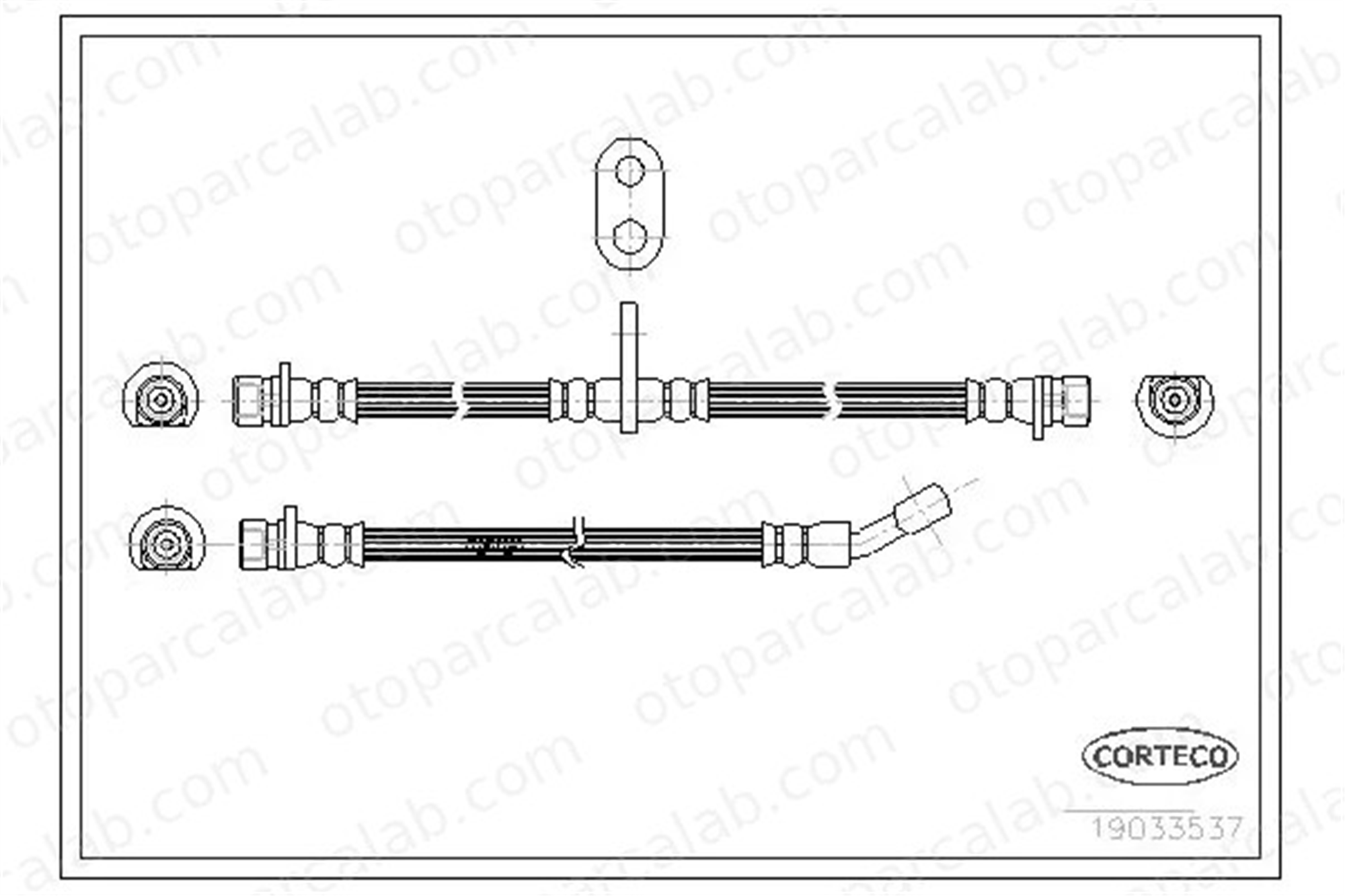 CORTECO 19033537 Fren Hortumu Ön Sağ veya Sol ROVER 600 I HONDA ACCORD V 19033537 1466SL4900