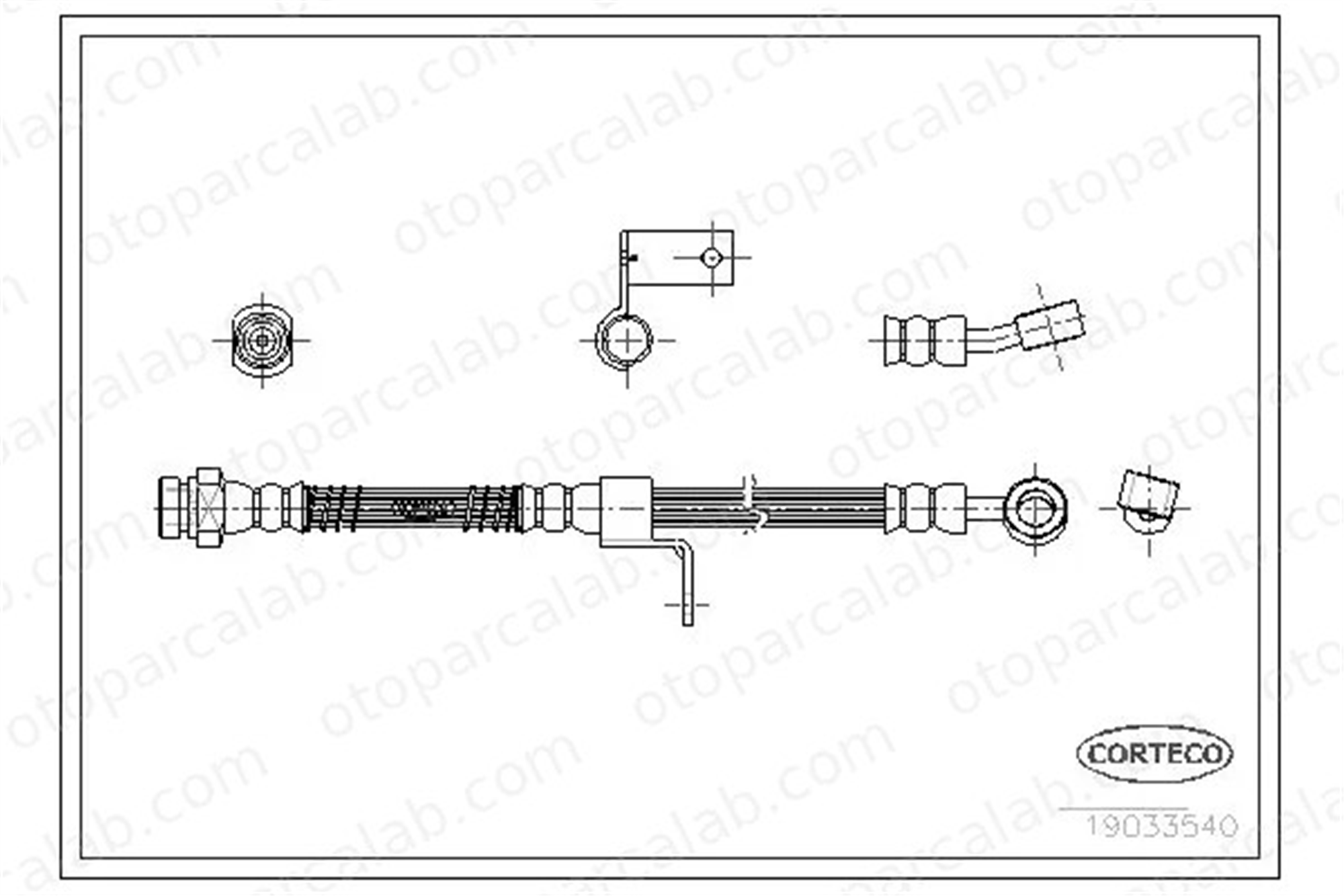 CORTECO 19033540 Fren Hortumu Ön Sağ HYUNDAI ELANTRA III Sedan ELANTRA III 19033540 587322D000