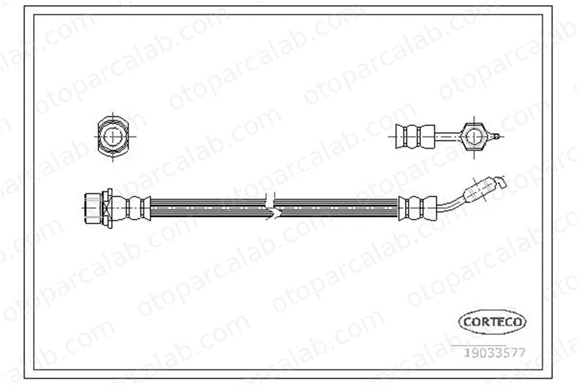CORTECO 19033577 Fren Hortumu Arka Sağ veya Sol TOYOTA AVENSIS 9008094178