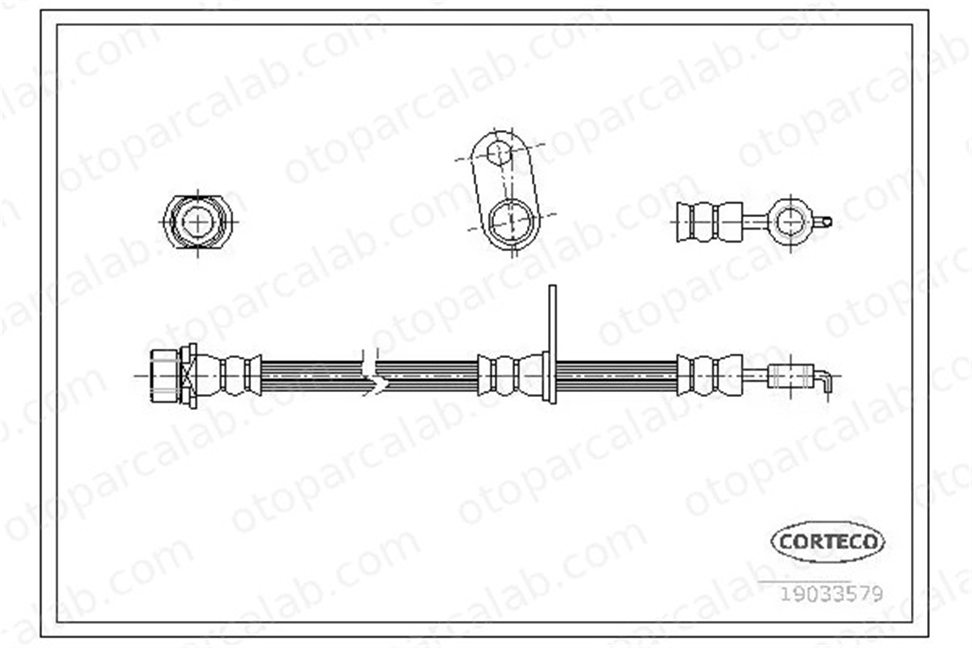 CORTECO 19033579 Fren Hortumu Ön Sol TOYOTA AVENSIS COROLLA 9008094200