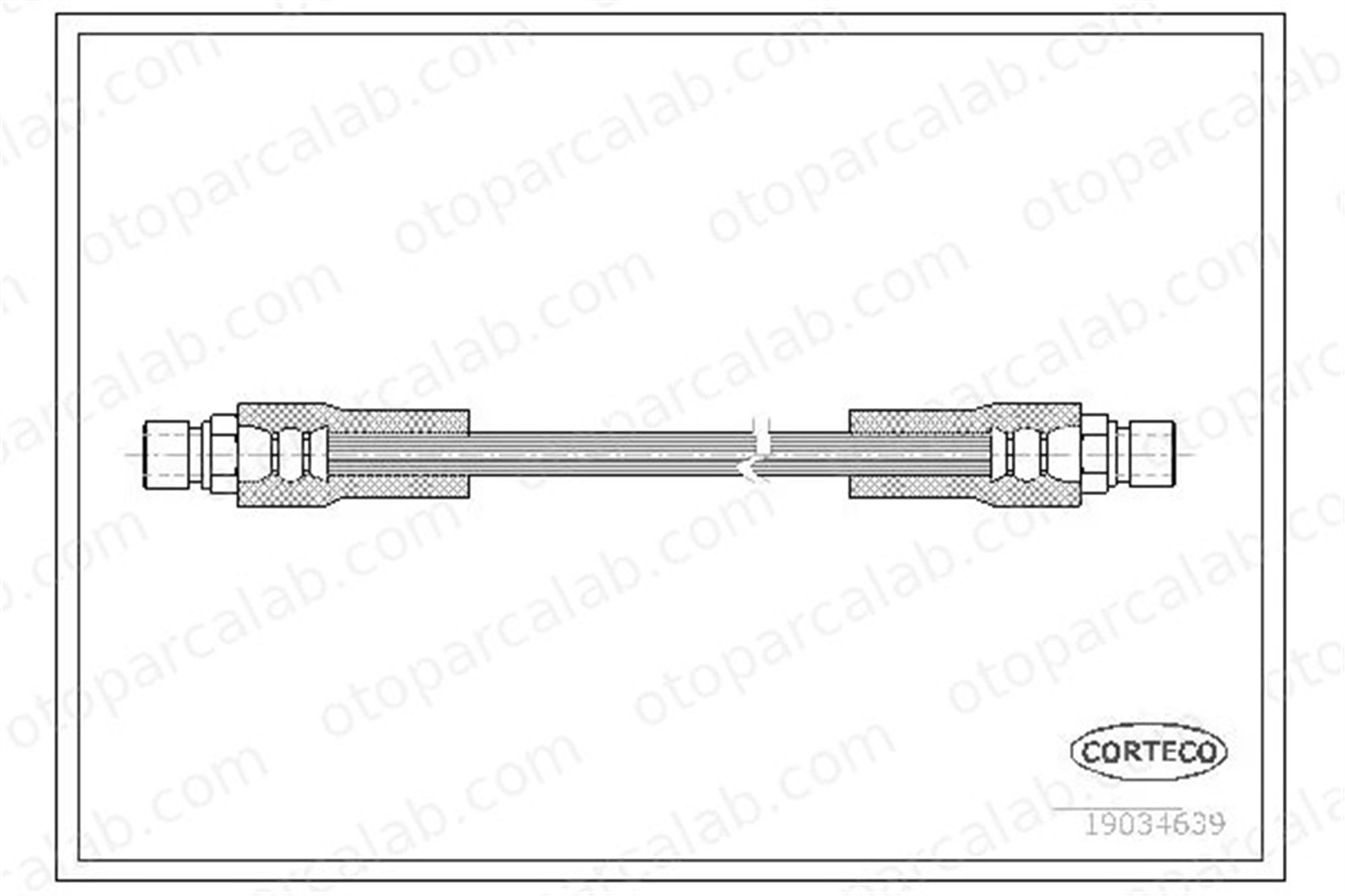 CORTECO 19034639 Fren Hortumu Ön Sağ veya Sol MERCEDES-BENZ G-SERISI G-SERISI Cabrio 4614200748 A4614200748