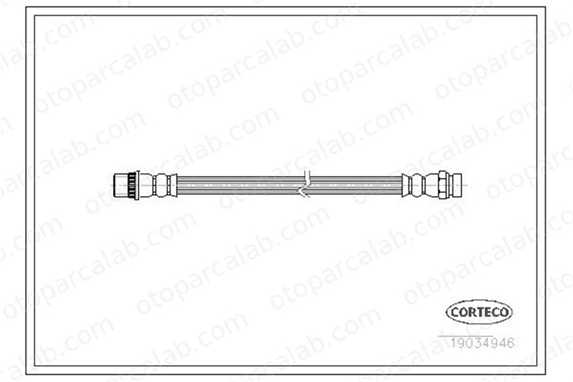 CORTECO 19034946 Fren Hortumu Arka Sağ veya Sol CITROËN BERLINGO Kasa/büyük limuzin BERLINGO MULTISPACE 4806G5