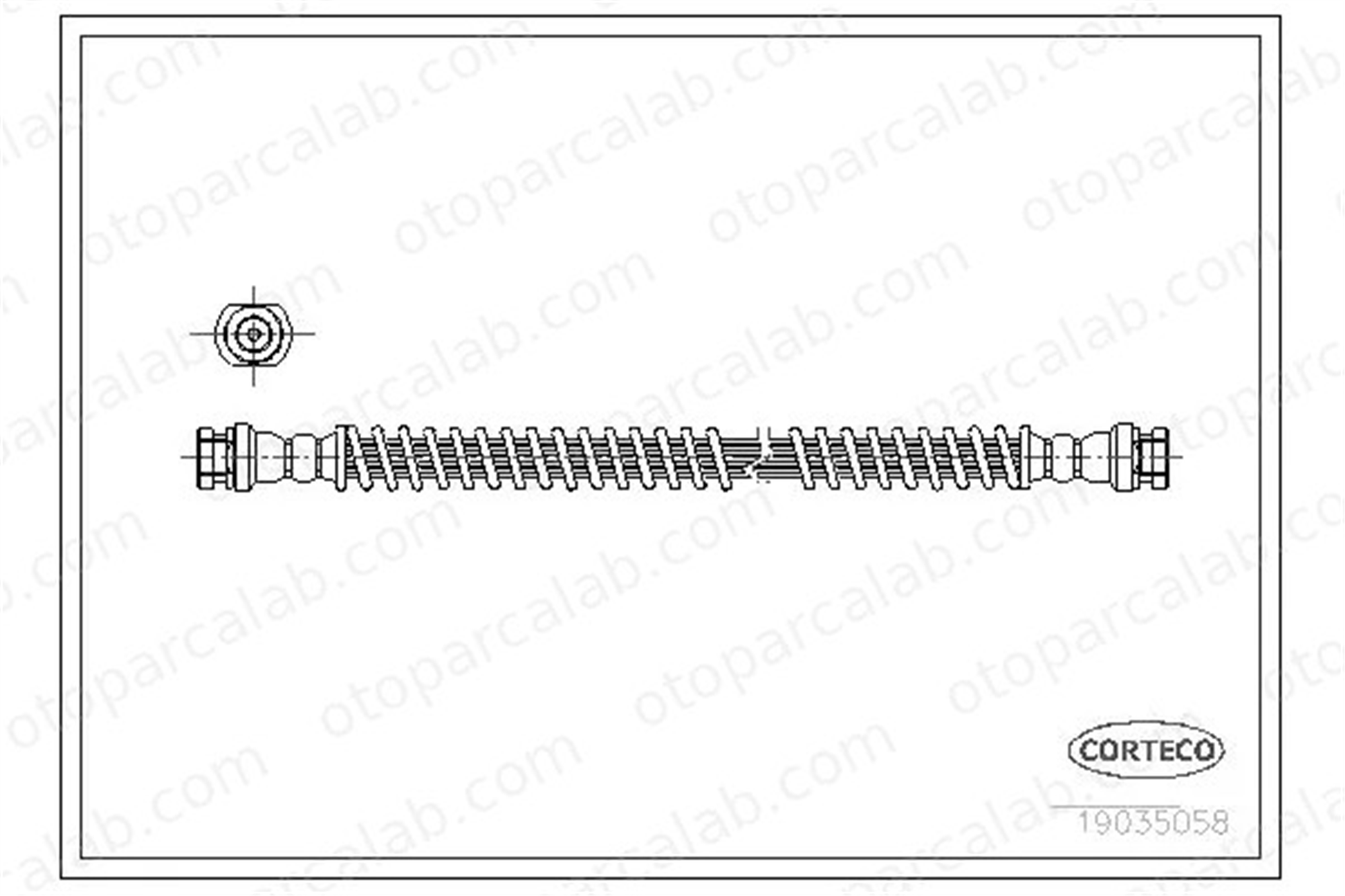 CORTECO 19035058 Fren Hortumu Ön Sağ HYUNDAI SONATA II LANTRA I 5873128000