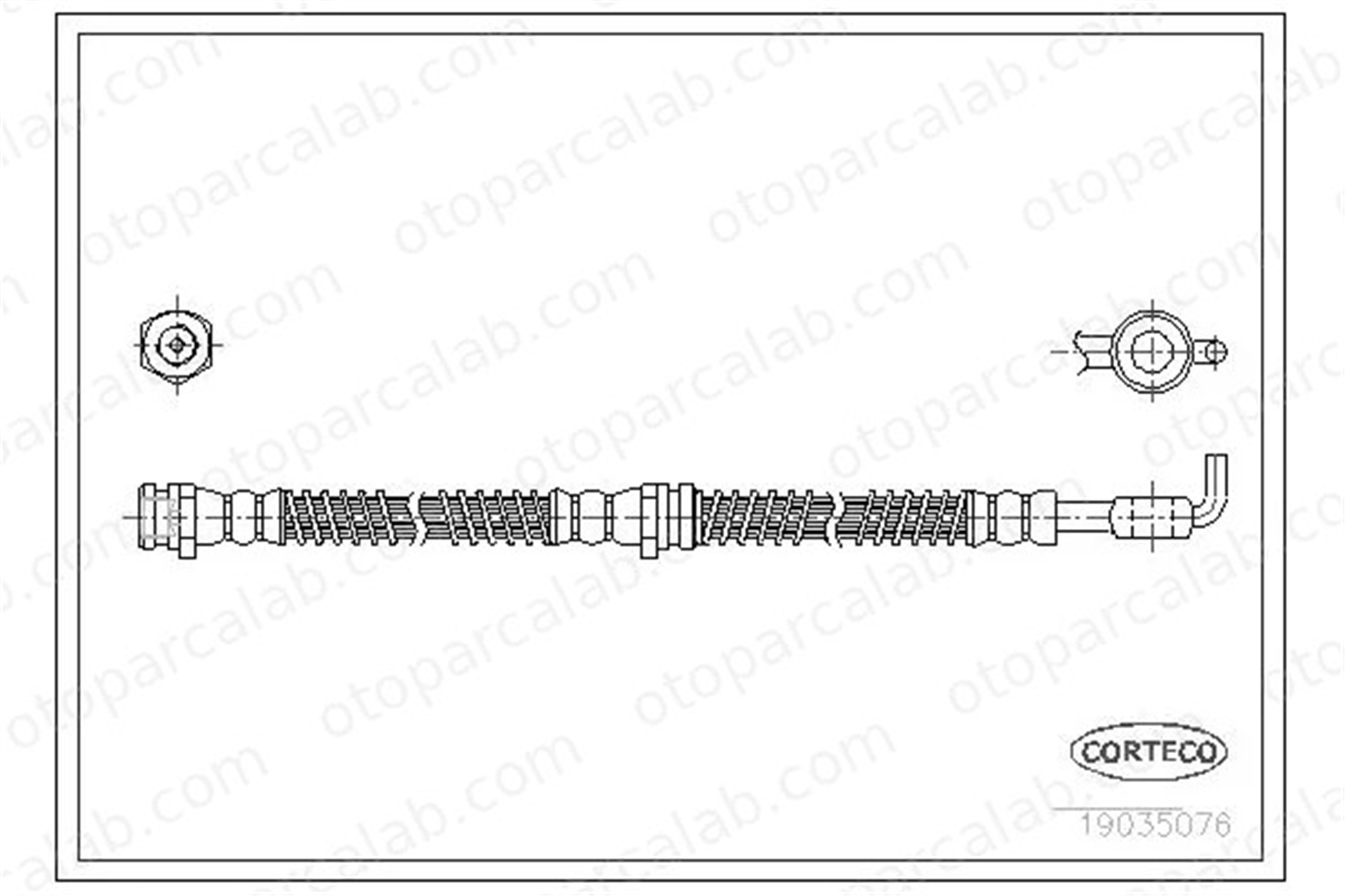 CORTECO 19035076 Fren Hortumu Ön Sağ veya Sol SSANGYONG KORANDO MUSSO 19035076 4871005120