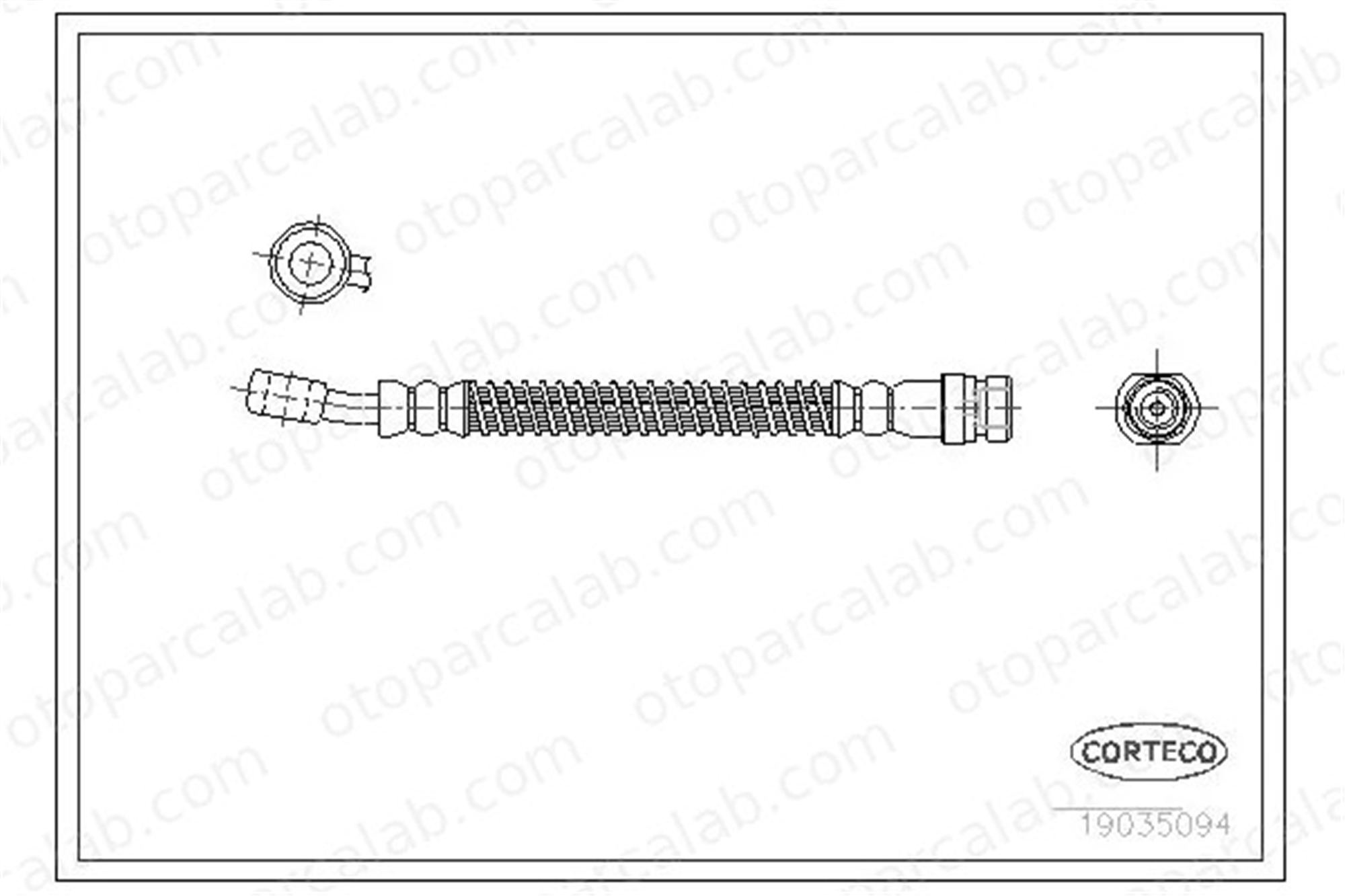 CORTECO 19035094 Fren Hortumu Ön Sağ veya Sol HYUNDAI ATOS 19035094 5873102500