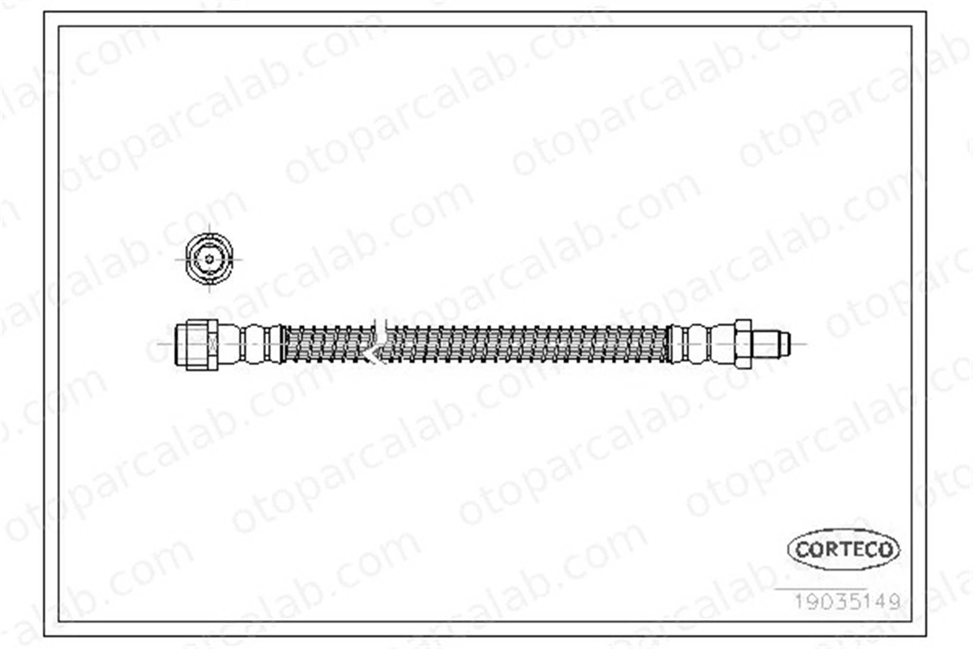 CORTECO 19035149 Fren Hortumu Arka Sağ veya Sol MERCEDES-BENZ C-SERISI C-SERISI T-Model 19035149 2044200048