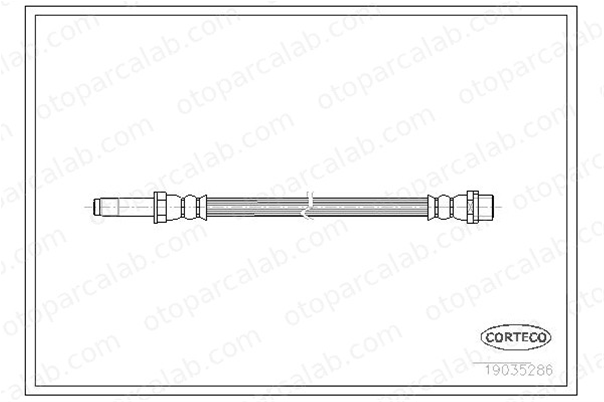CORTECO 19035286 Fren Hortumu Arka Sağ veya Sol MERCEDES-BENZ SPRINTER 3,5-t Panelvan/Van SPRINTER 3,5-t Minibüs/Otobüs 9064280935 A9064280935