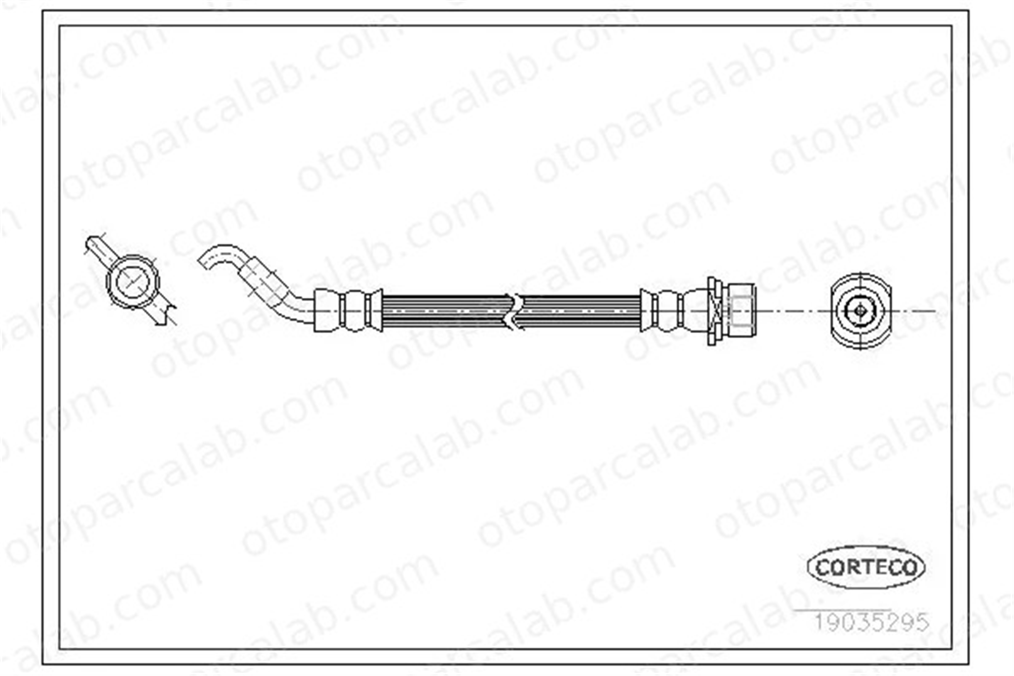 CORTECO 19035295 Fren Hortumu Arka Sağ veya Sol TOYOTA AURIS 9094702E30