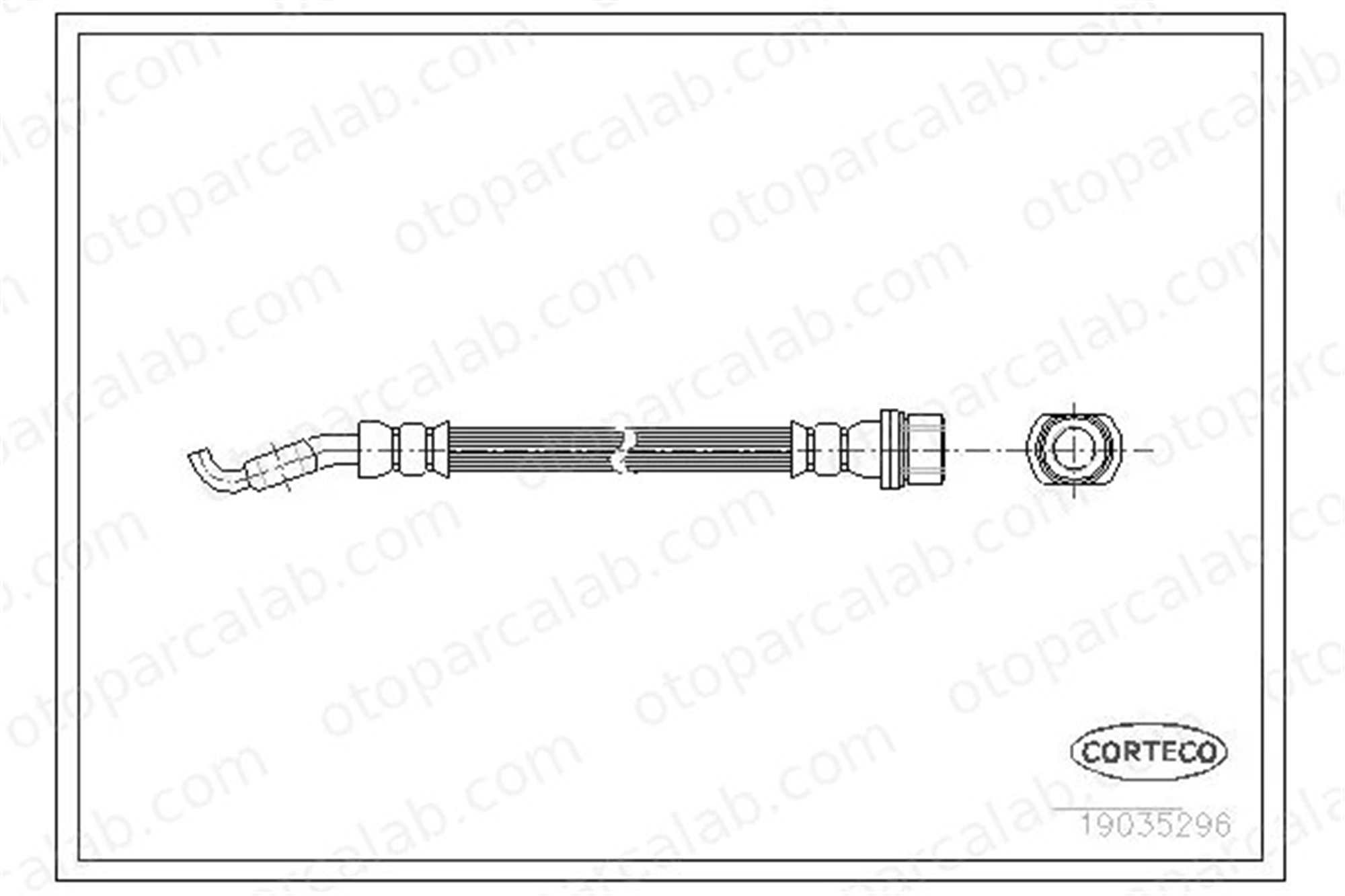 CORTECO 19035296 Fren Hortumu Arka Sağ veya Sol TOYOTA COROLLA Verso 19035296 9094702E84