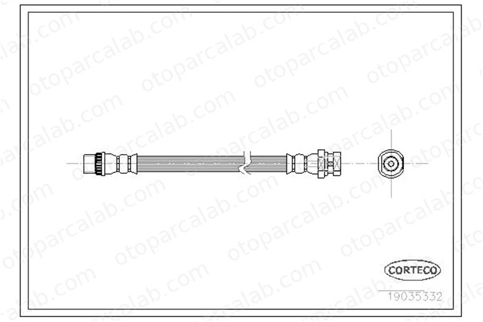 CORTECO 19035332 Fren Hortumu Arka Sağ veya Sol RENAULT LAGUNA II Grandtour LAGUNA II 19035332 4621100QAB