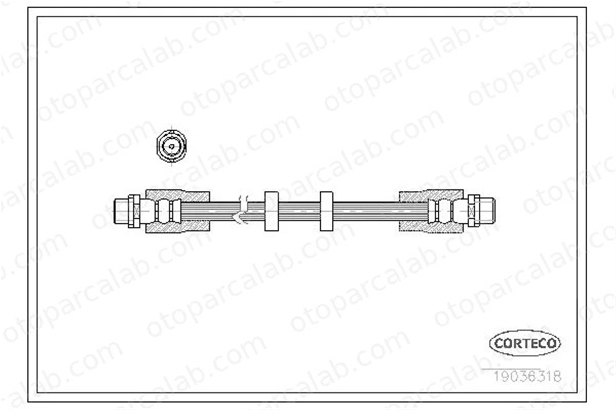 CORTECO 19036318 Fren Hortumu Ön Sağ veya Sol AUDI A6 C6 Avant A6 C6 19036318 4F0611707B