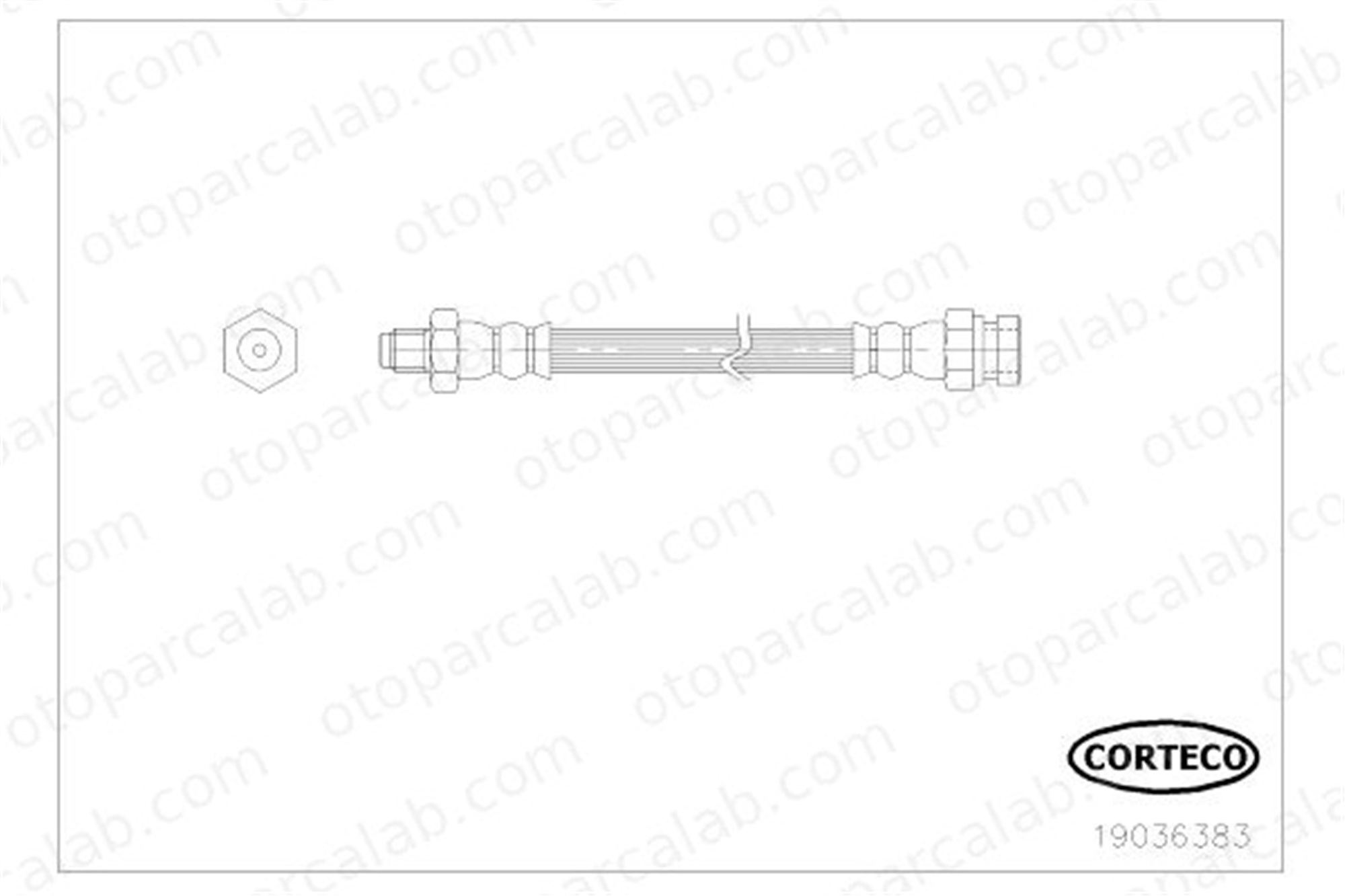 CORTECO 19036383 Fren Hortumu Arka Sağ veya Sol CITROËN C-CROSSER PEUGEOT 4007 19036383 4806J0