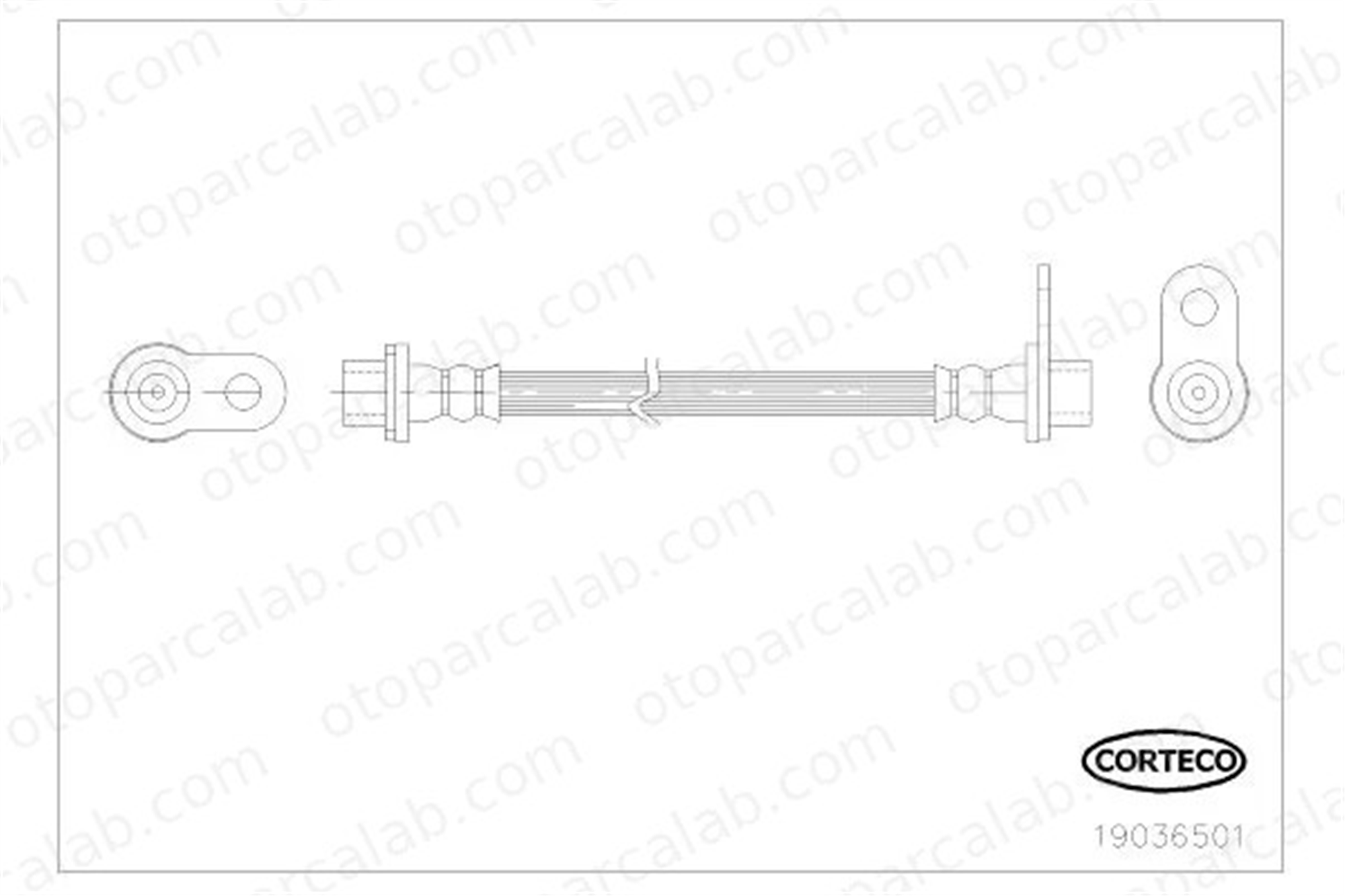 CORTECO 19036501 Fren Hortumu Arka Sağ CITROËN C-CROSSER PEUGEOT 4007 19036501 1609046880