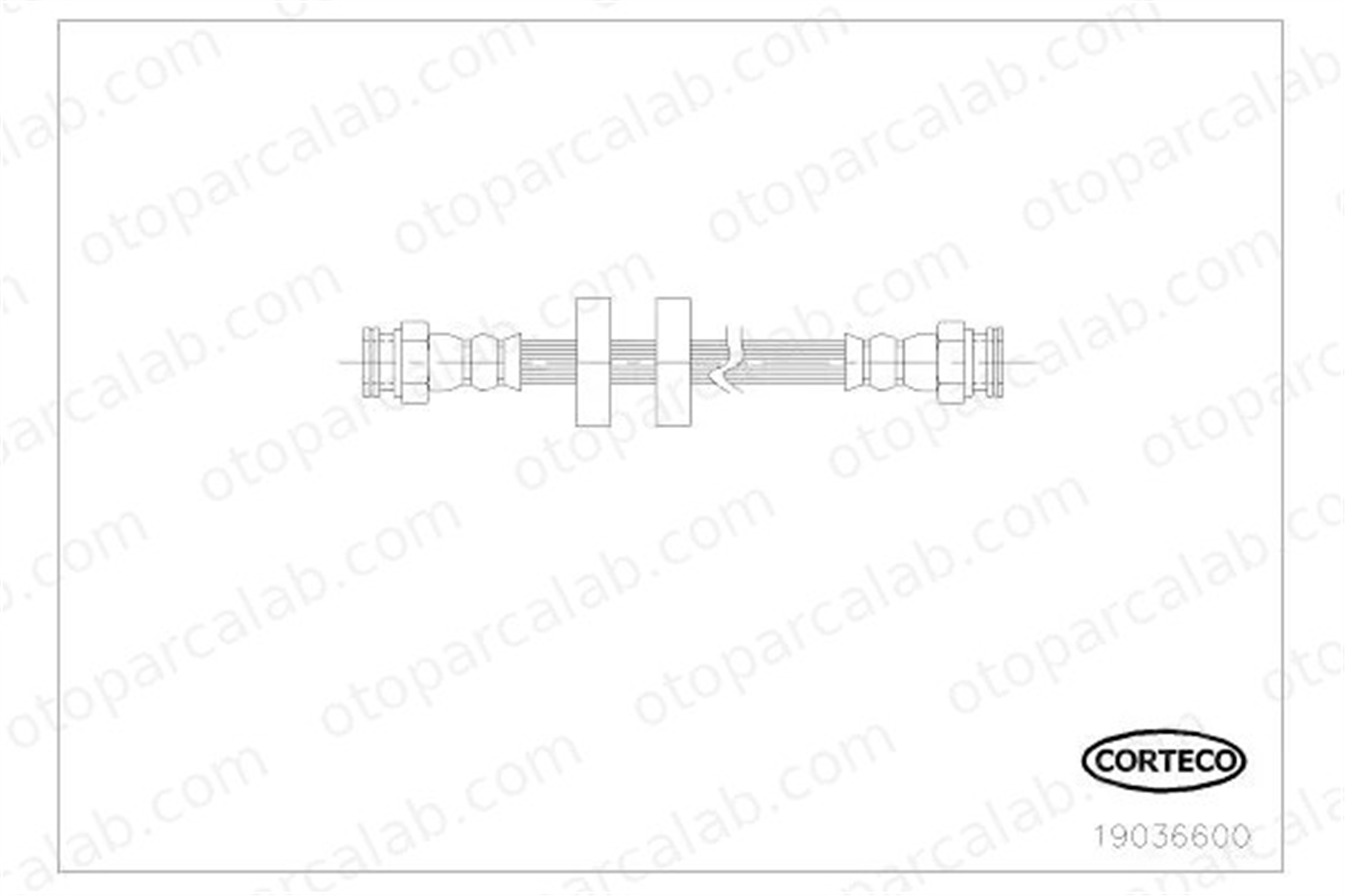 CORTECO 19036600 Fren Hortumu Arka Sağ veya Sol CITROËN NEMO Kasa/büyük limuzin NEMO MPV 19036600 4806K0