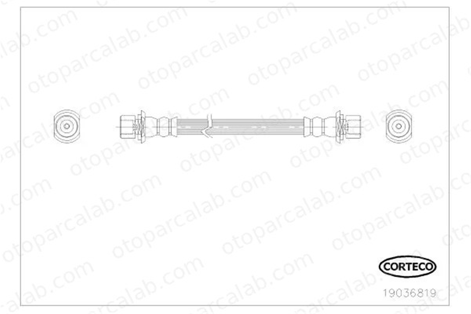 CORTECO 19036819 Fren Hortumu Arka Sağ TOYOTA VERSO COROLLA Sedan 19036819 9094702E32