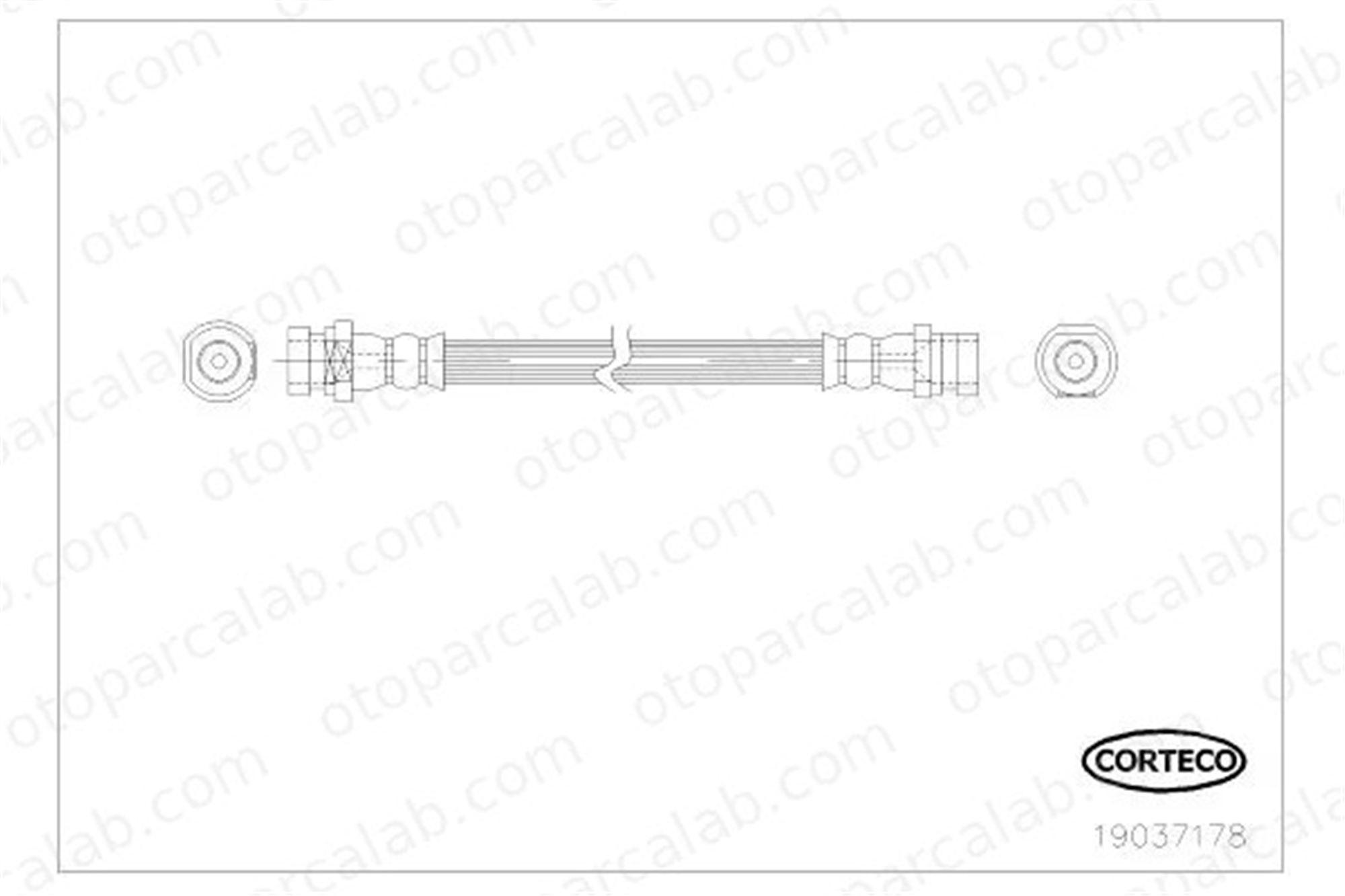 CORTECO 19037178 Fren Hortumu Arka Sağ RENAULT KANGOO / GRAND KANGOO II KANGOO Express 462107632R