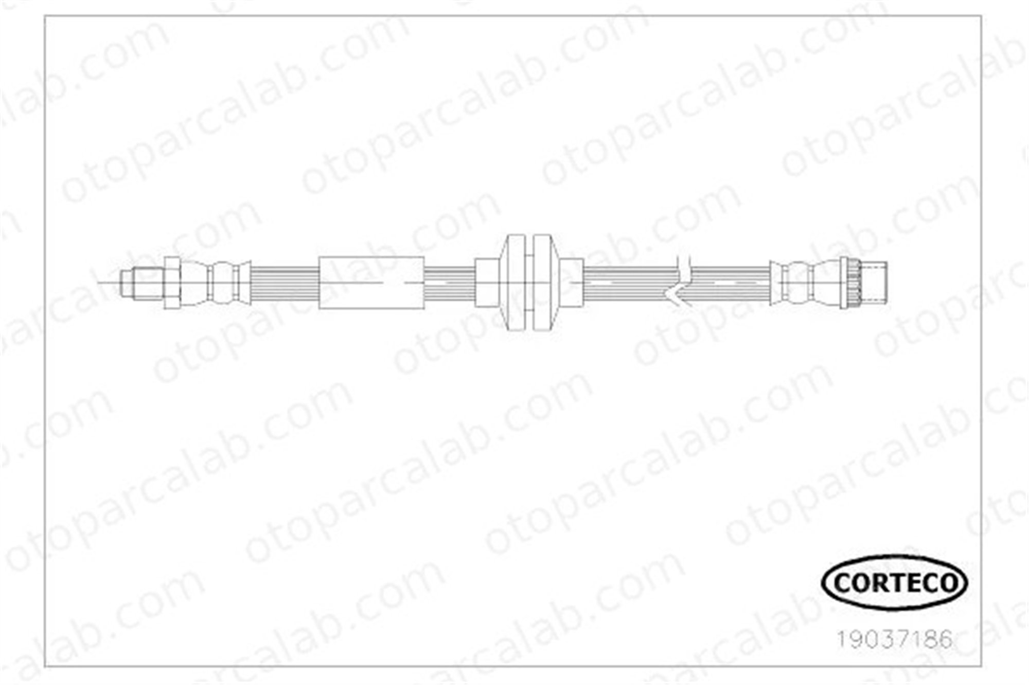 CORTECO 19037186 Fren Hortumu Arka Sol OPEL MOVANO B Minibüs/Otobüs RENAULT MASTER III Minibüs/Otobüs 19037186 4406251