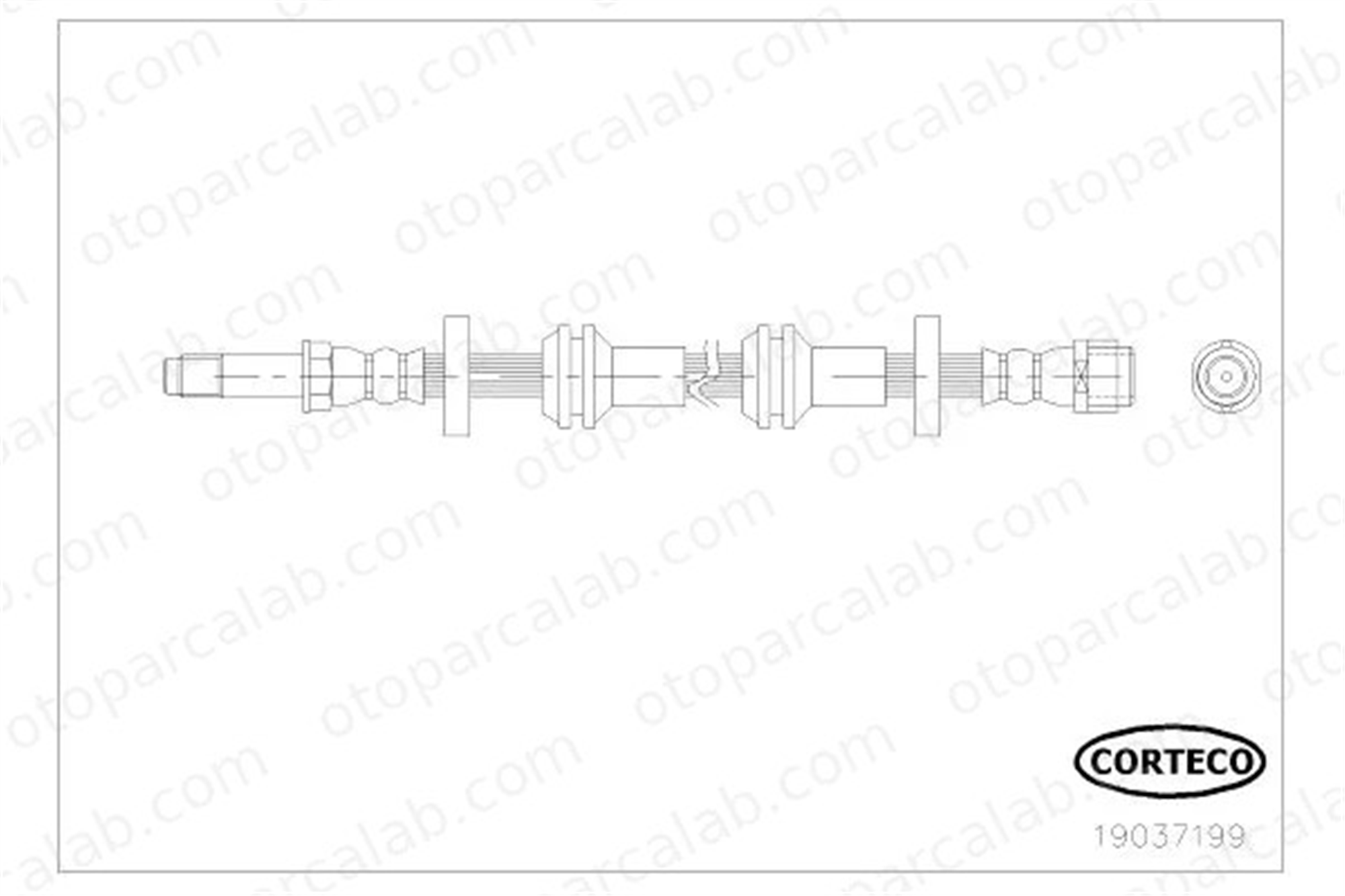 CORTECO 19037199 Fren Hortumu Ön Sol AUDI A6 C7 A6 C7 Avant 4G0611707E 4G0611707G