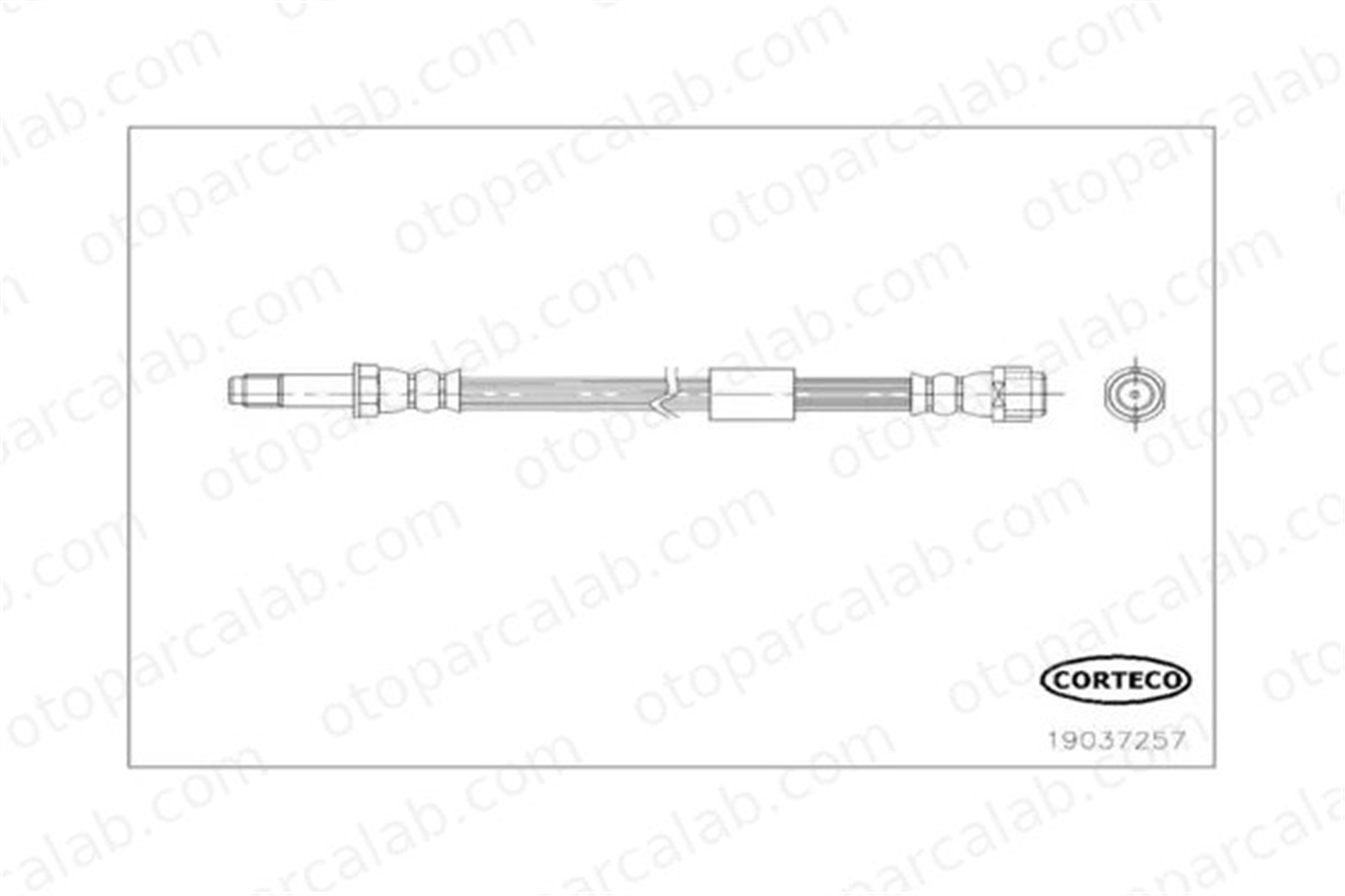 CORTECO 19037257 Fren Hortumu Ön Sağ veya Sol MERCEDES-BENZ VITO / MIXTO Panelvan/Van VITO Minibüs/Otobüs 19037257 6394281035