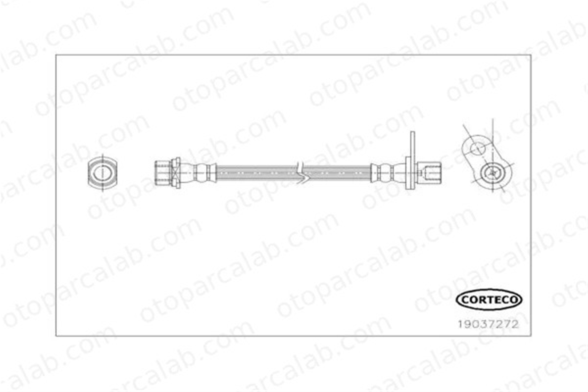 CORTECO 19037272 Fren Hortumu Arka Sağ veya Sol TOYOTA AURIS COROLLA Sedan 90947W2014