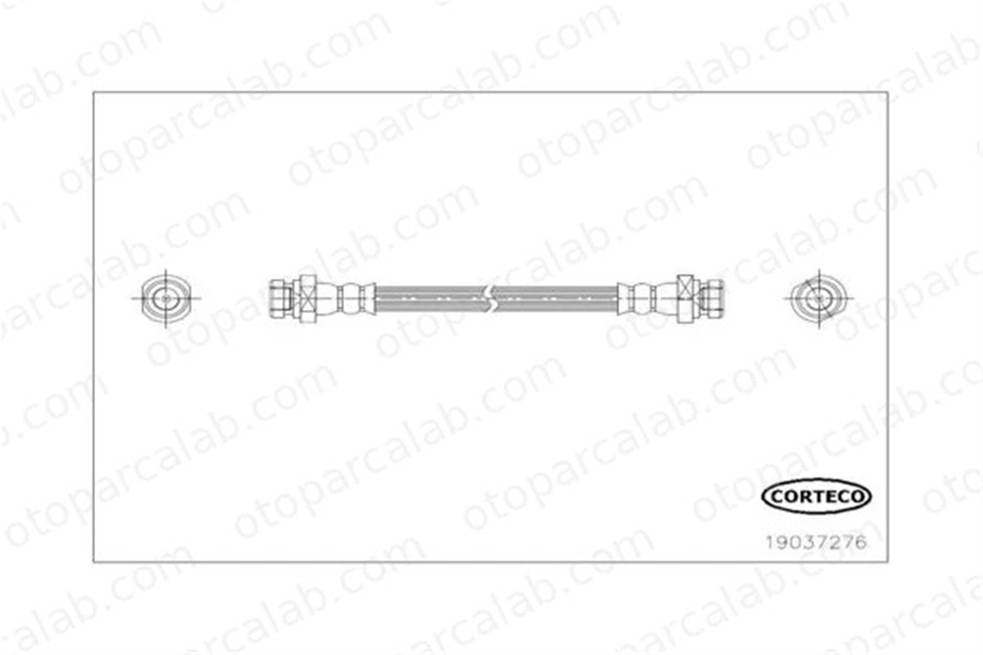 CORTECO 19037276 Fren Hortumu Arka Sol HYUNDAI i10 I i10 II 19037276 587370X100