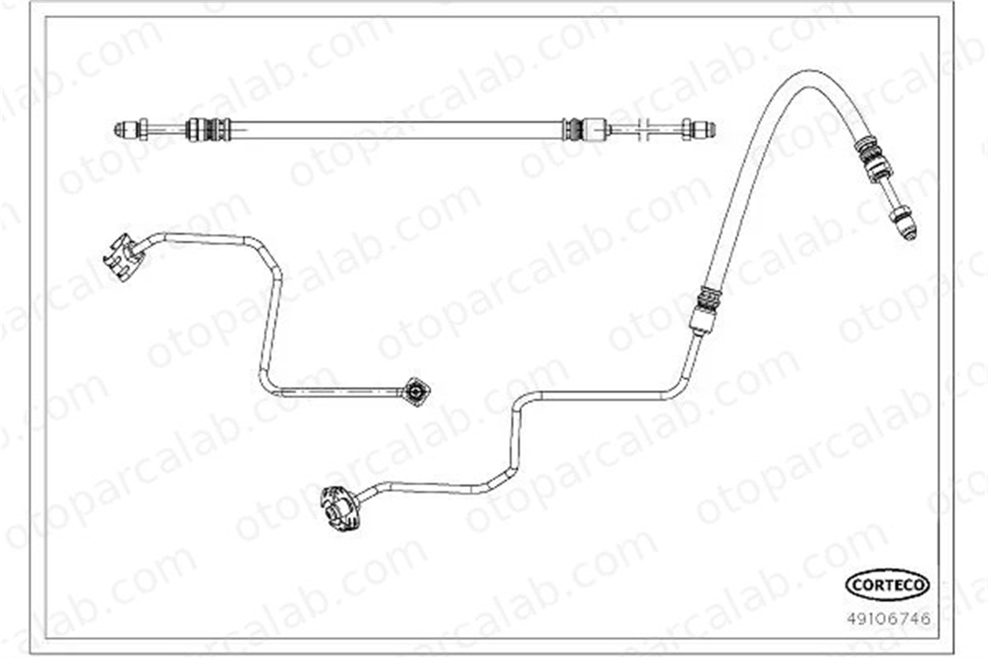 CORTECO 49106746 Fren Hortumu Arka Sol PEUGEOT 208 I 2008 I 9801034980 4888GR