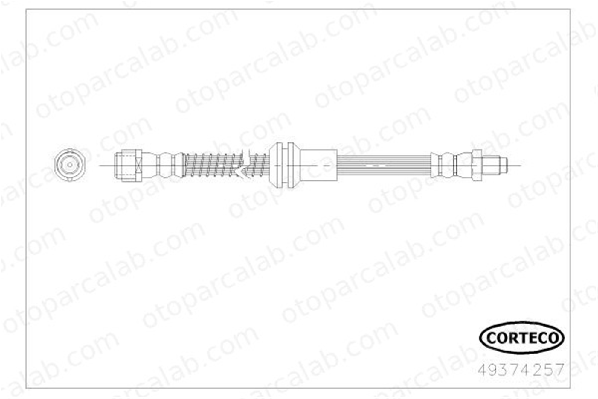 CORTECO 49374257 Fren Hortumu Ön Sağ veya Sol MERCEDES-BENZ C-SERISI C-SERISI T-Model 49374257 2044200448