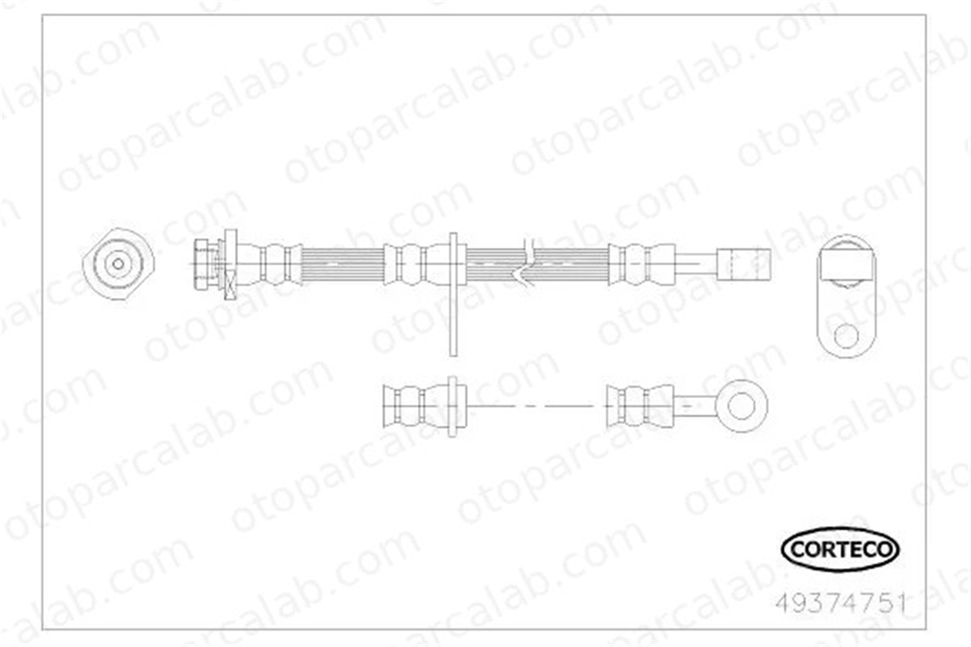 CORTECO 49374751 Fren Hortumu Ön Sağ SUZUKI GRAND VITARA II 5154065J00