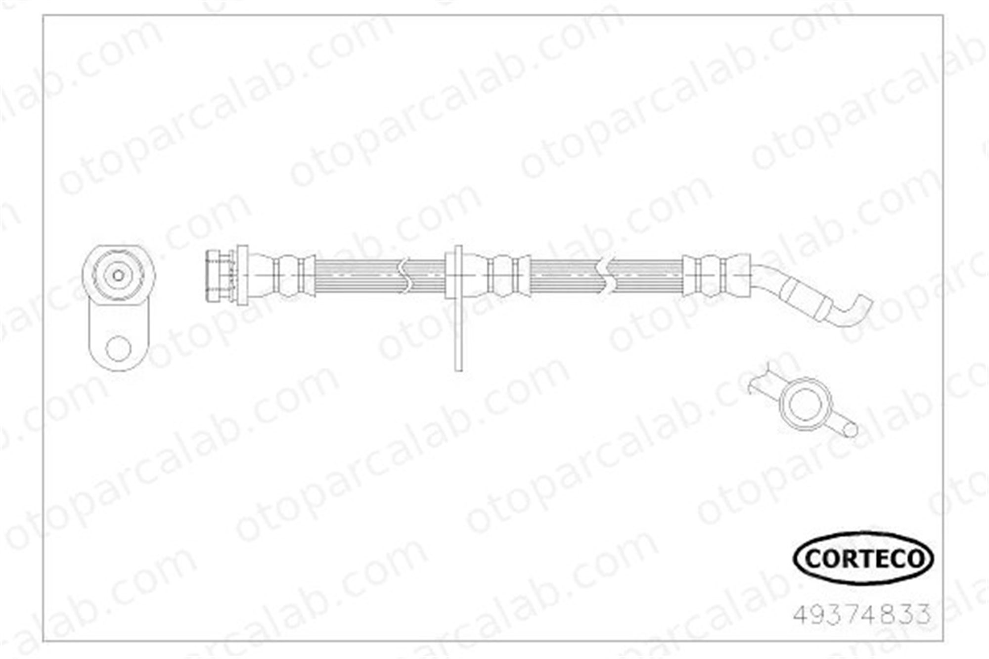 CORTECO 49374833 Fren Hortumu Ön Sağ veya Sol OPEL AGILA 49374833 4709839