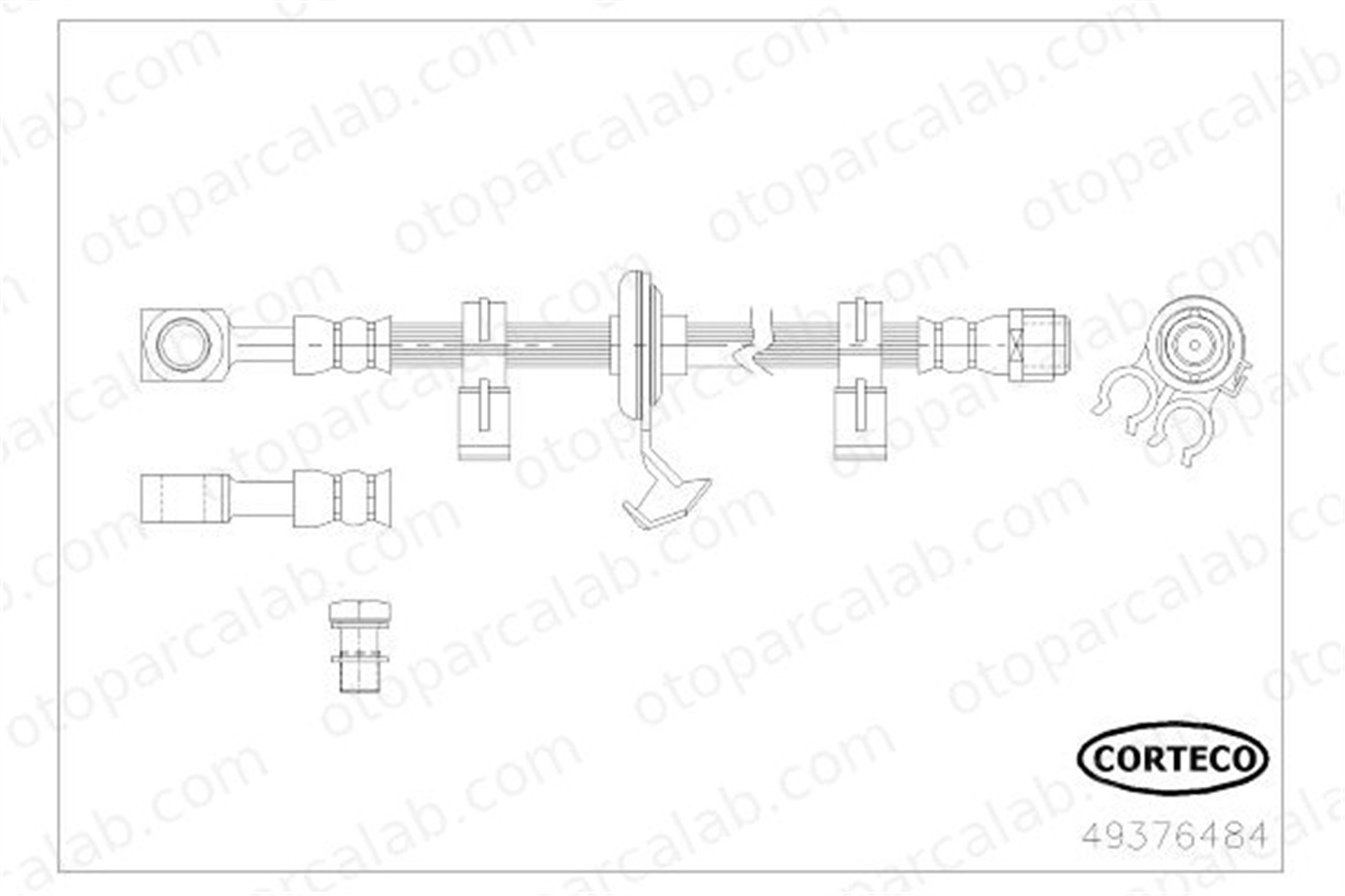 CORTECO 49376484 Fren Hortumu Ön Sağ MERCEDES-BENZ M-SERISI 49376484 1634200948