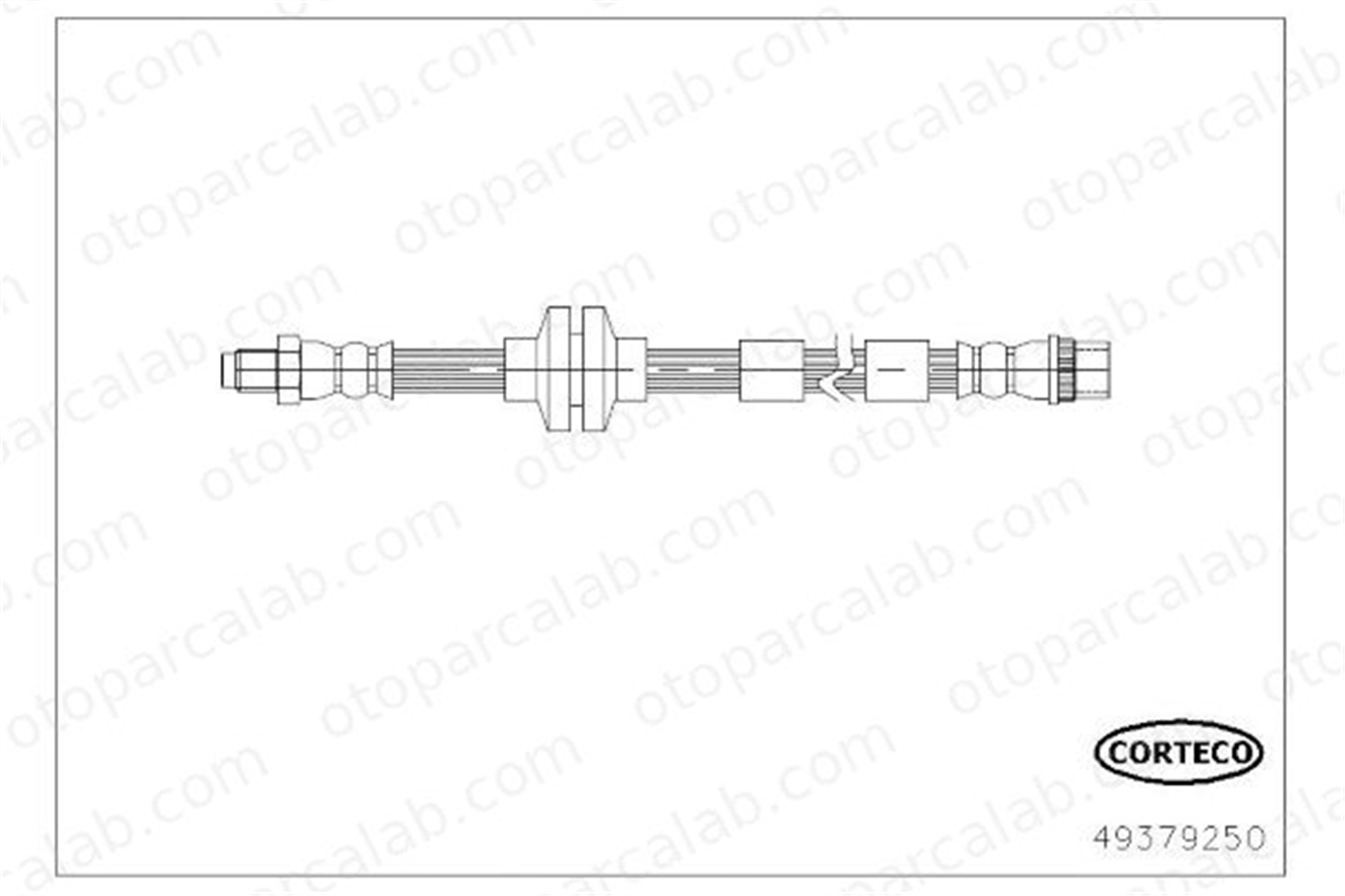 CORTECO 49379250 Fren Hortumu Ön Sağ veya Sol MERCEDES-BENZ CITAN Kasa/büyük limuzin CITAN MPV 49379250 4154280035